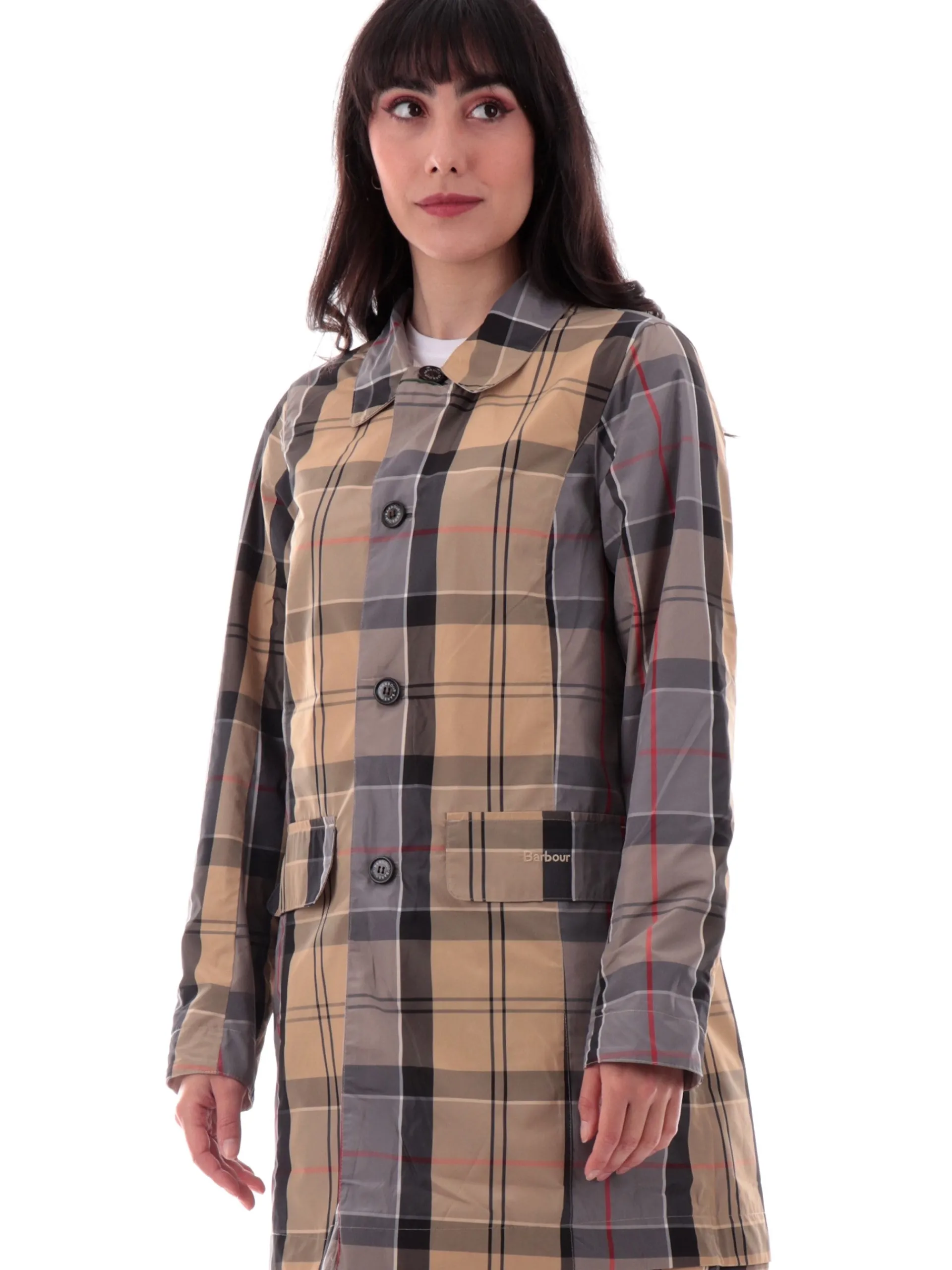 BARBOUR Cappotti*Trench donna reversibile da donna Babbity verde militare LSP0233ST33