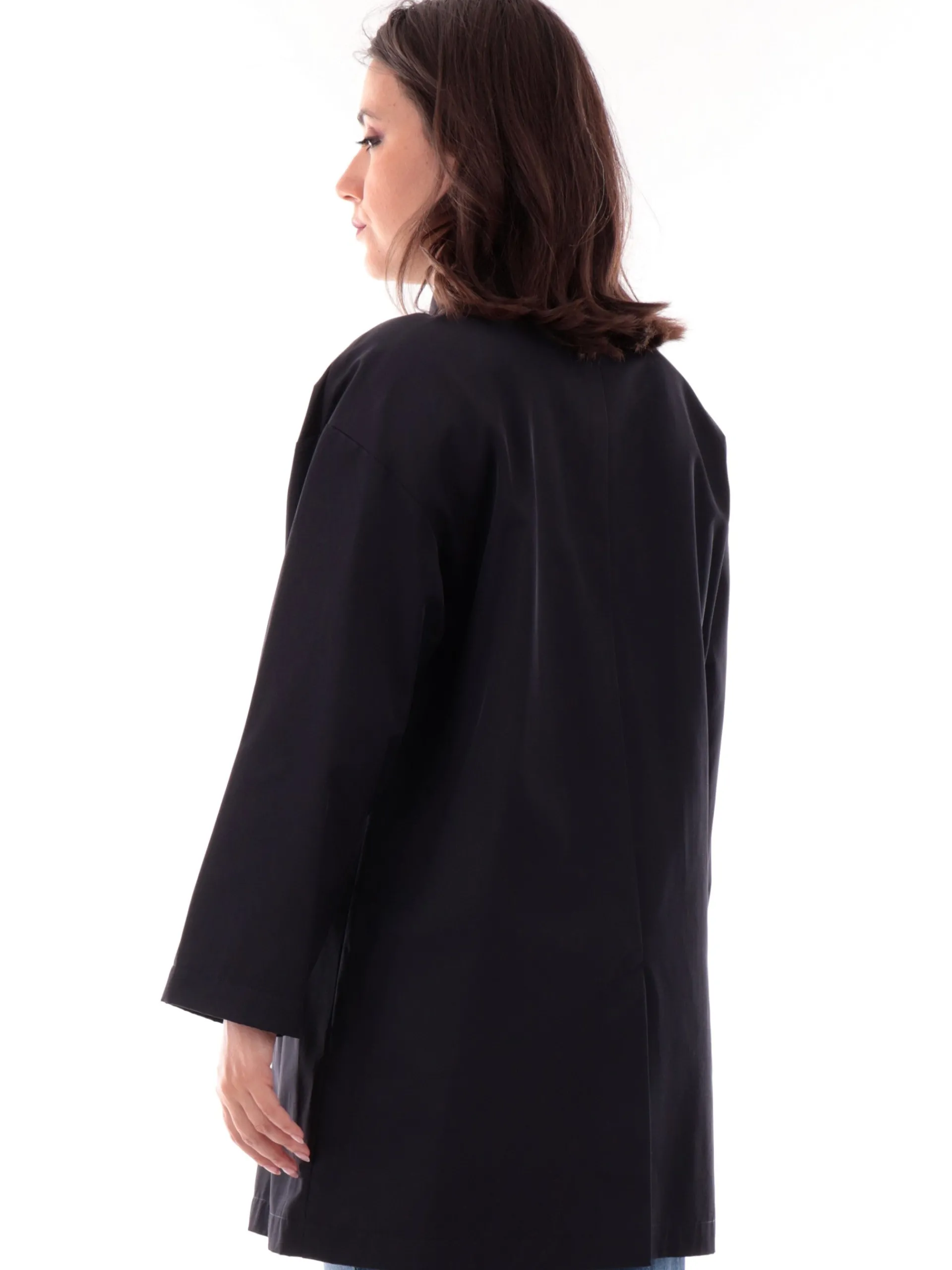 EMME MARELLA Cappotti*Trench blu da donna impermeabile con colletto e tasche