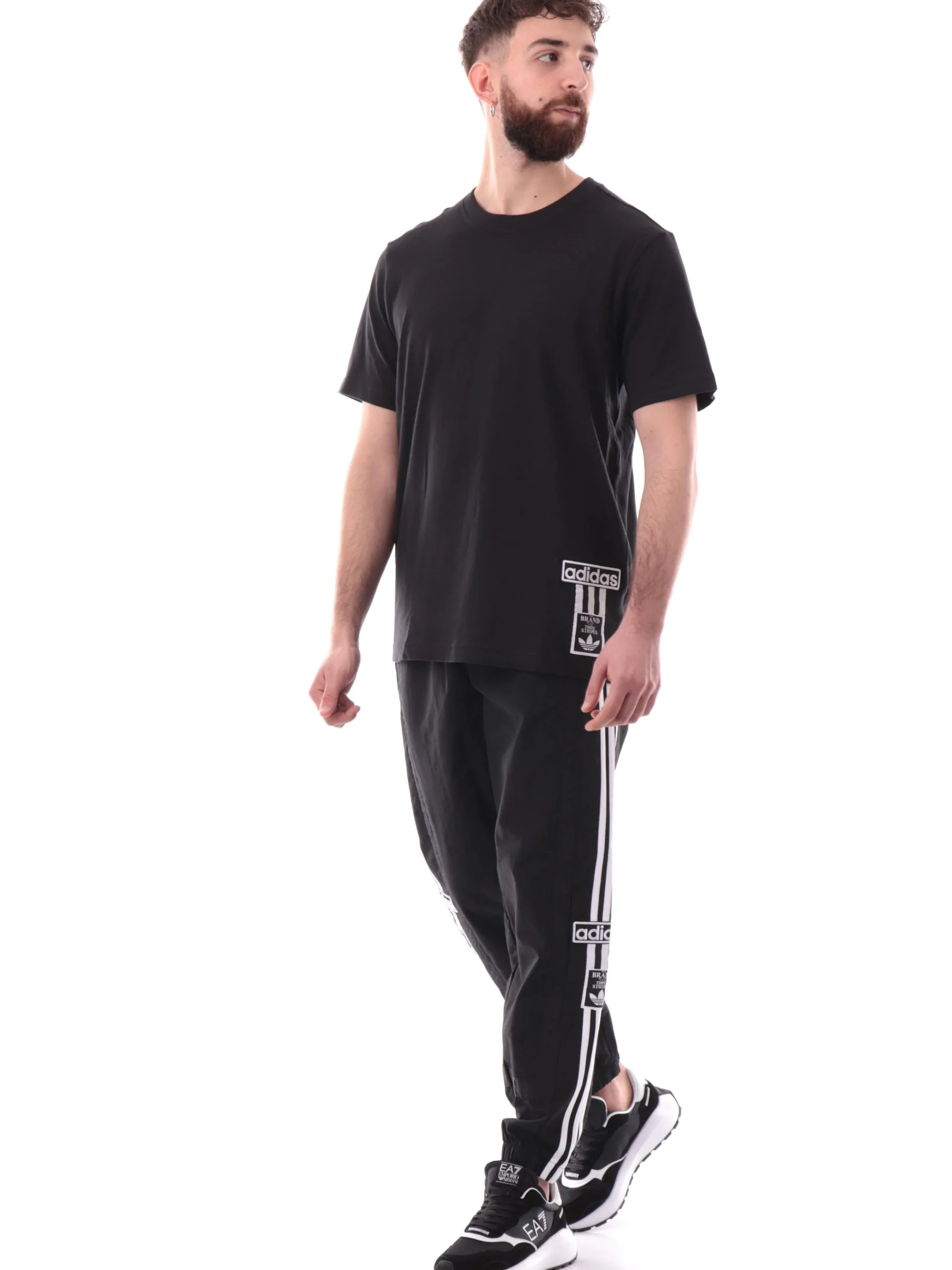 ADIDAS ORIGINALS T-Shirt*T-shirt Adidas nera da uomo vestibilità morbida Adibreak JD4194