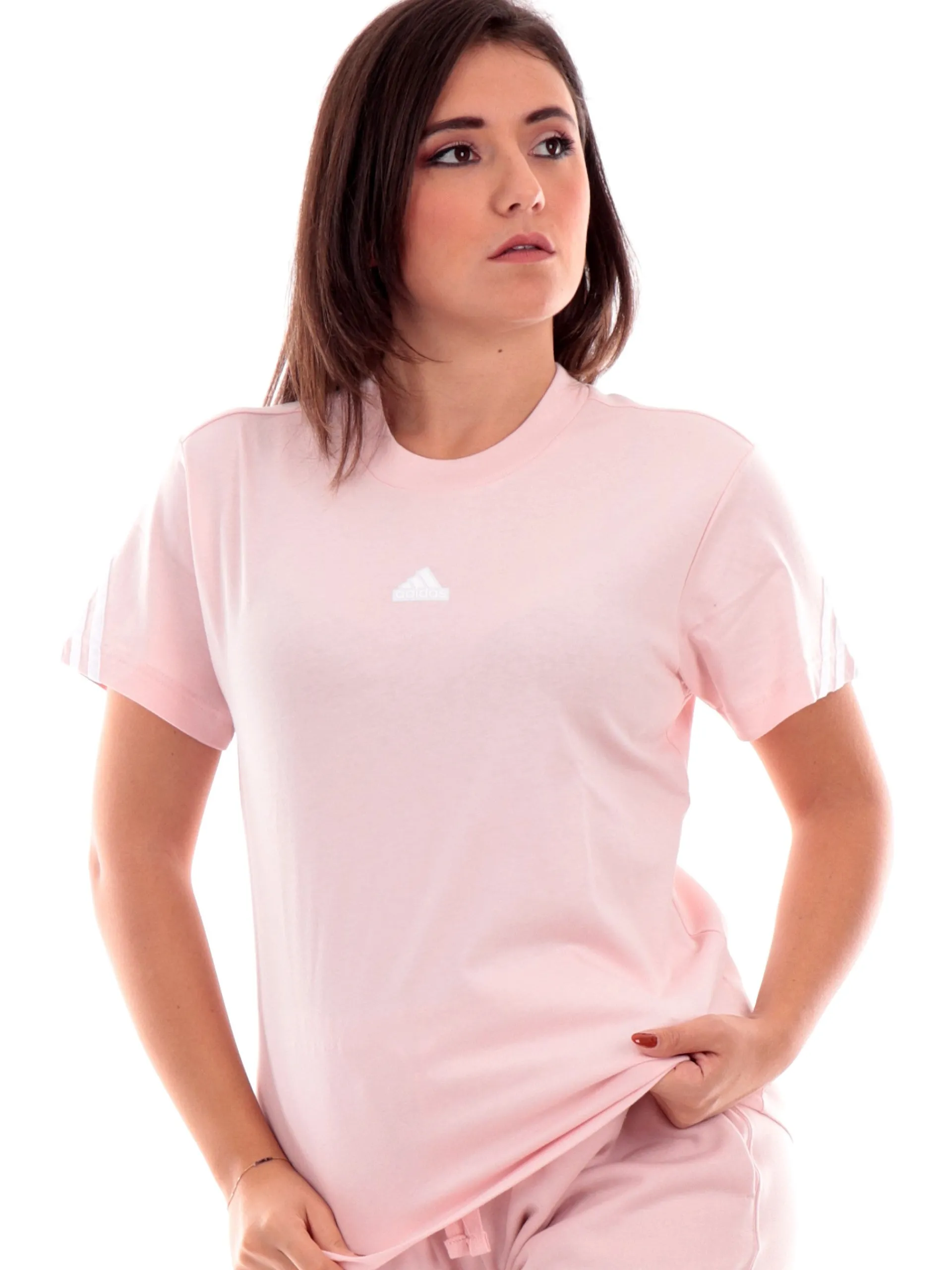 ADIDAS EQUIPMENT T-Shirt*T-shirt Adidas rosa da donna con 3Stripes IW52