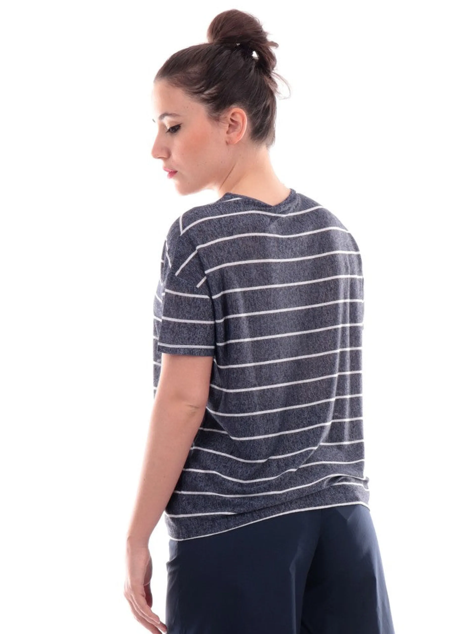 ANIS Maglie*T-shirt blu a righe da donna 2231556