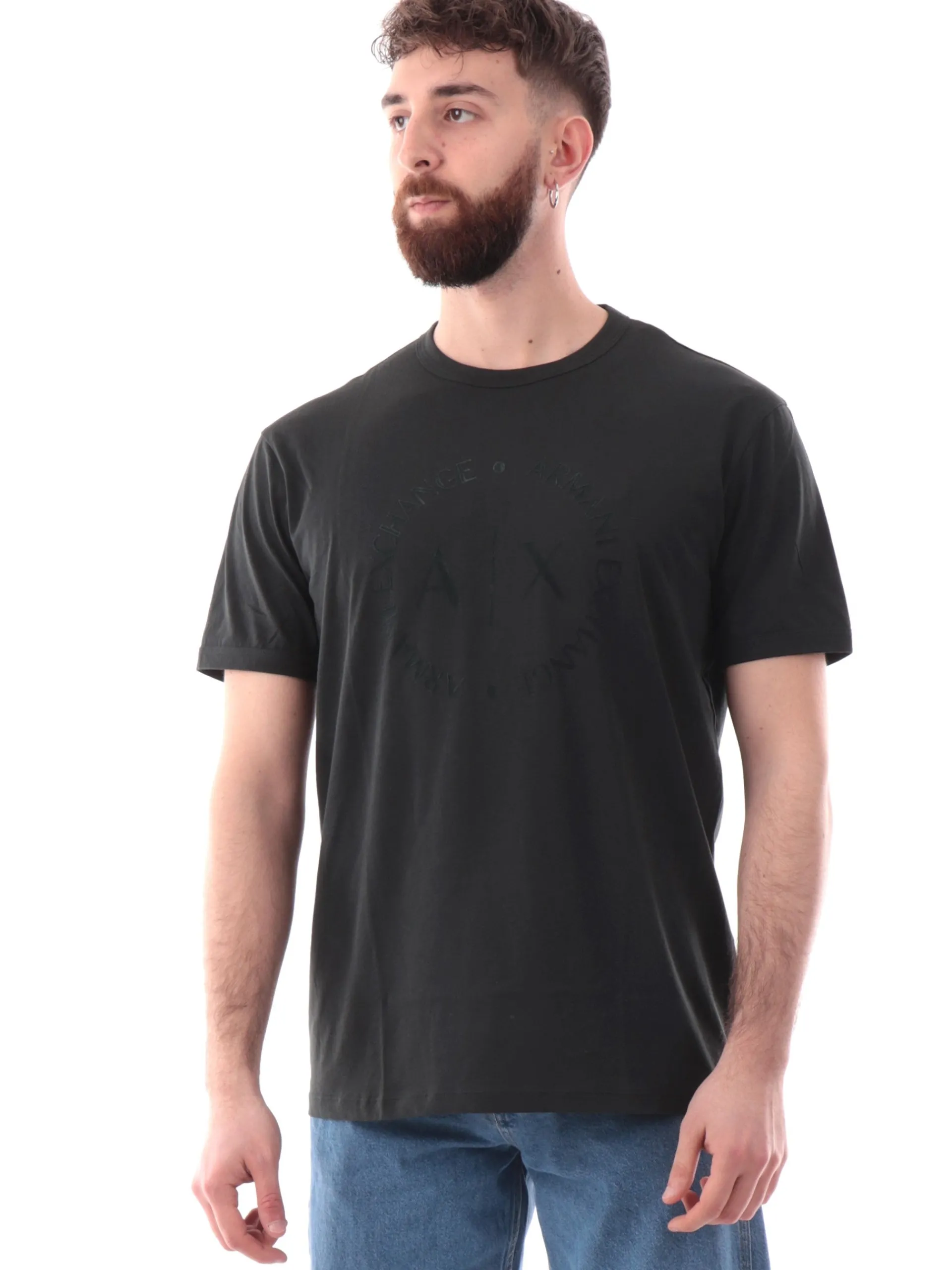 ARMANI EXCHANGE T-Shirt*T-shirt AX verde da uomo con patch 8NZTCDZ8H4Z