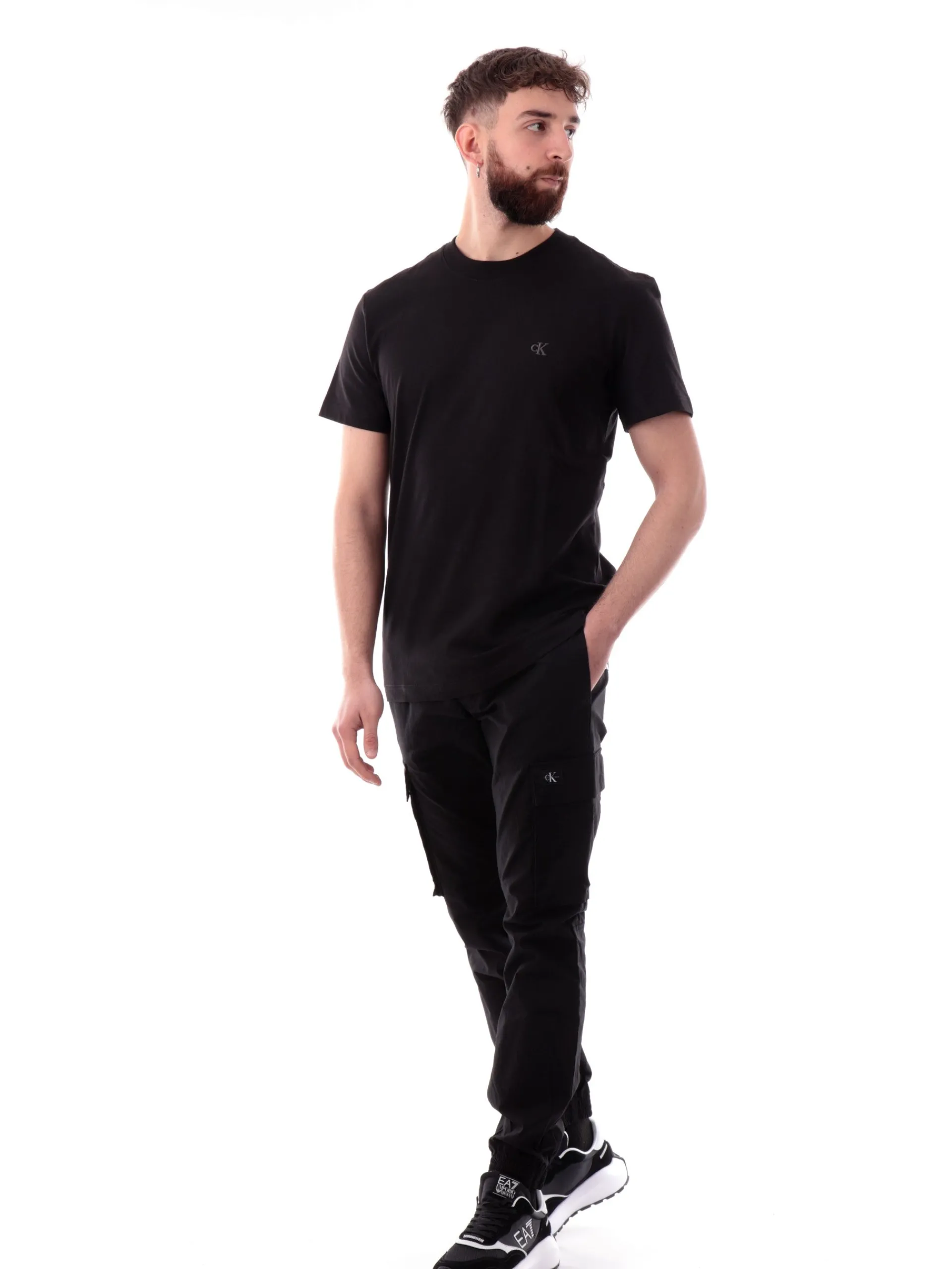 CALVIN KLEIN T-Shirt*T-shirt nera da Uomo J30J326683