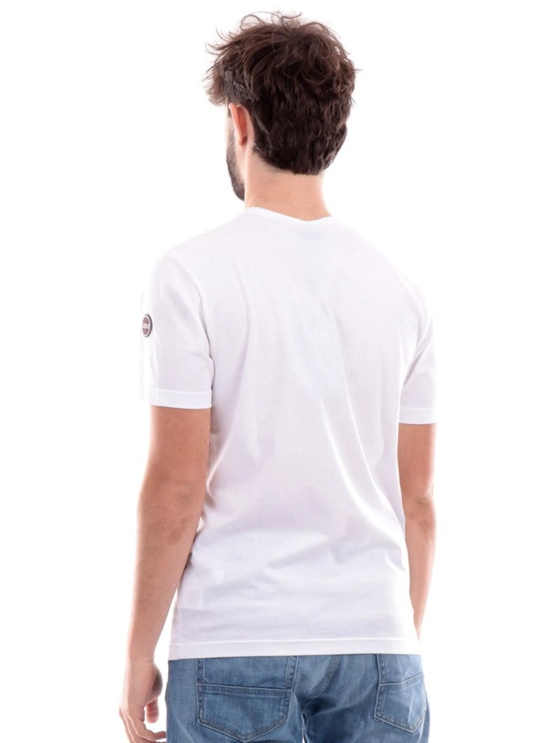 COLMAR T-Shirt*T-shirt bianca da uomo con patch 75406SH