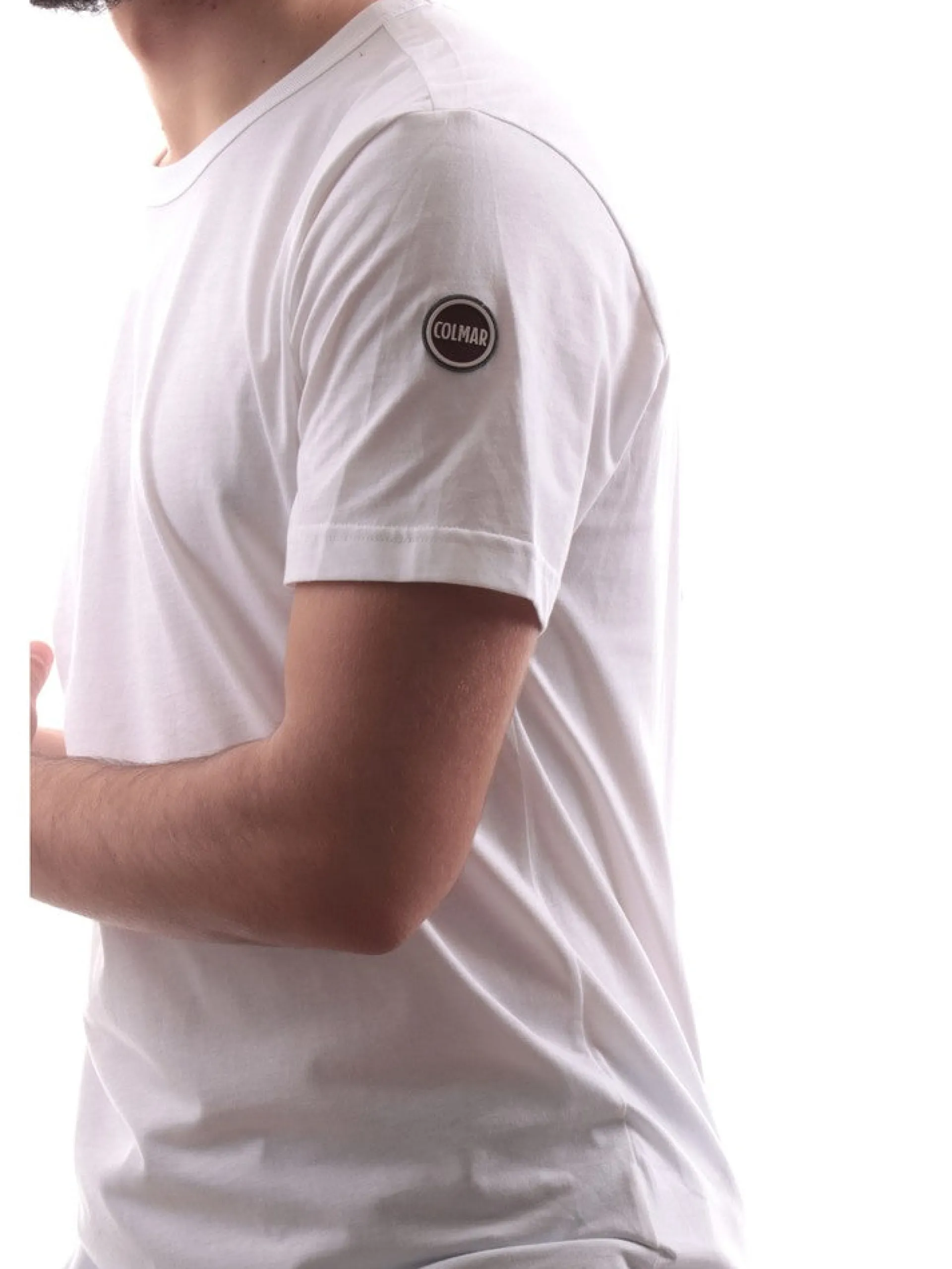 COLMAR T-Shirt*T-shirt bianca da uomo con patch 75406SH