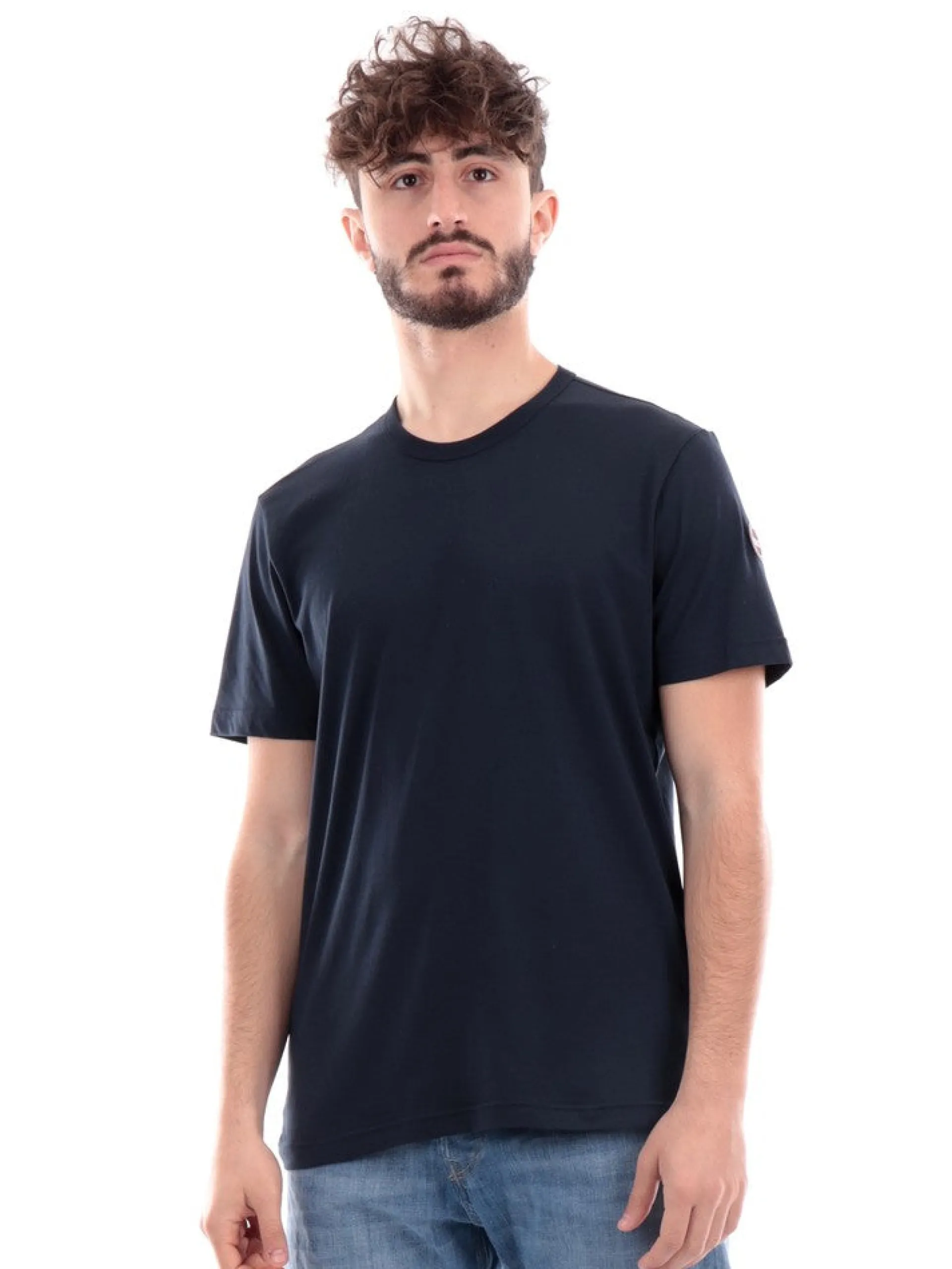 COLMAR T-Shirt*T-shirt blu da uomo con patch 75406SH