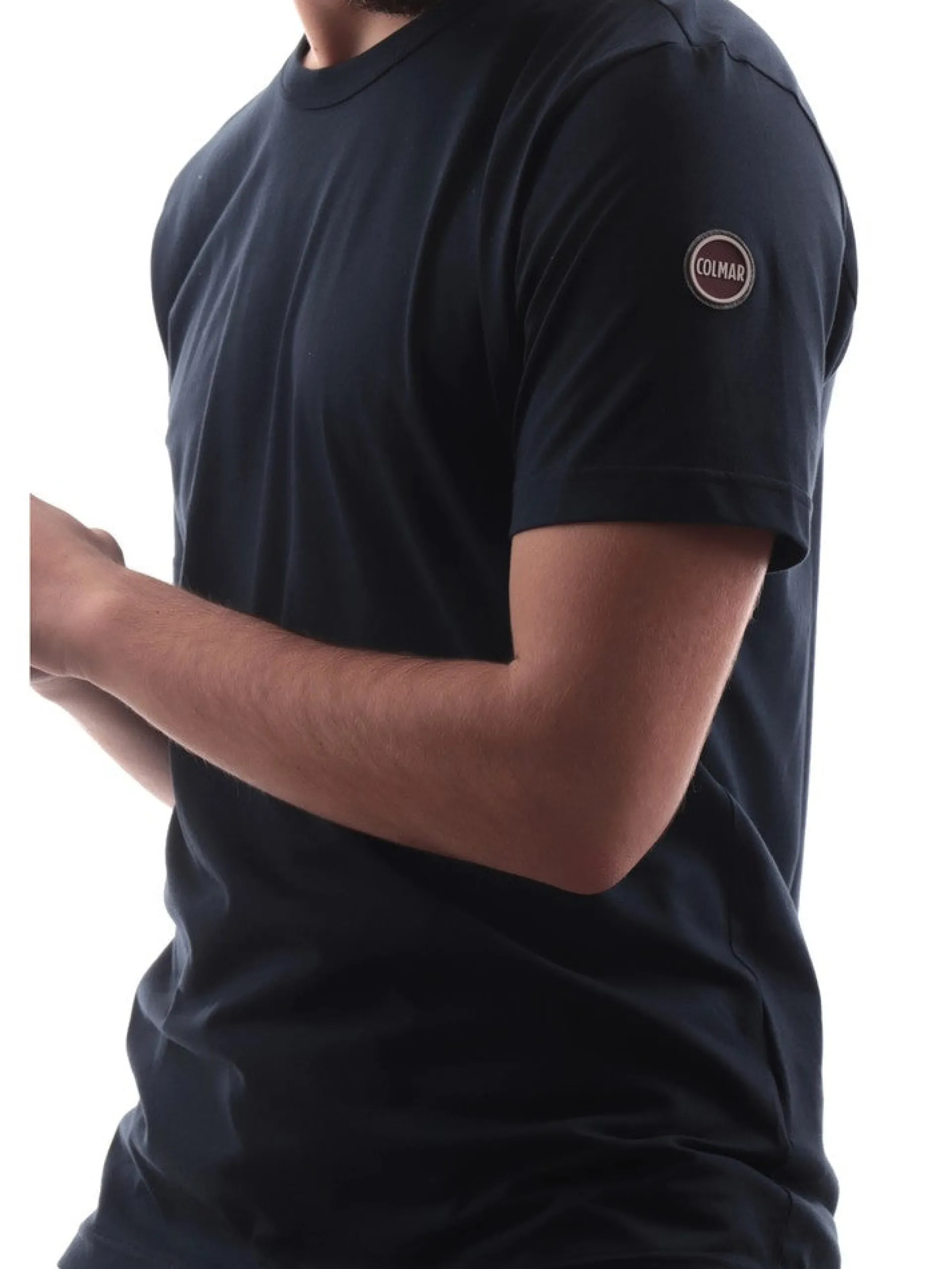 COLMAR T-Shirt*T-shirt blu da uomo con patch 75406SH