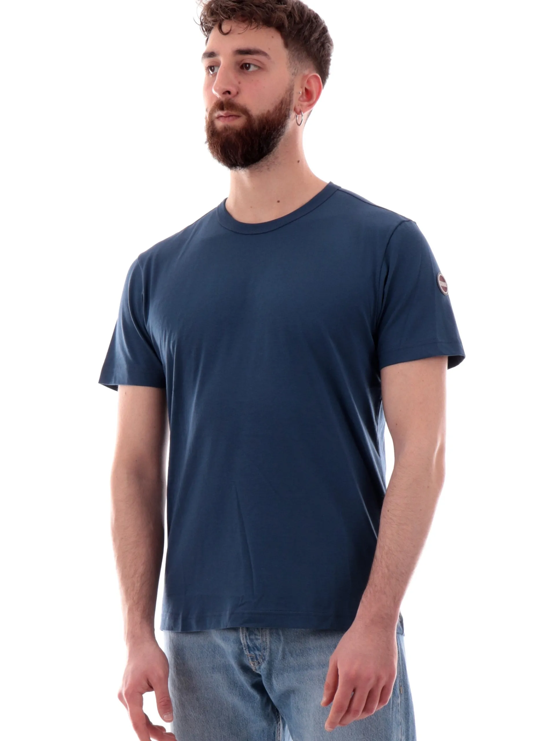 COLMAR T-Shirt*T-shirt blu da uomo con patch 75406SH