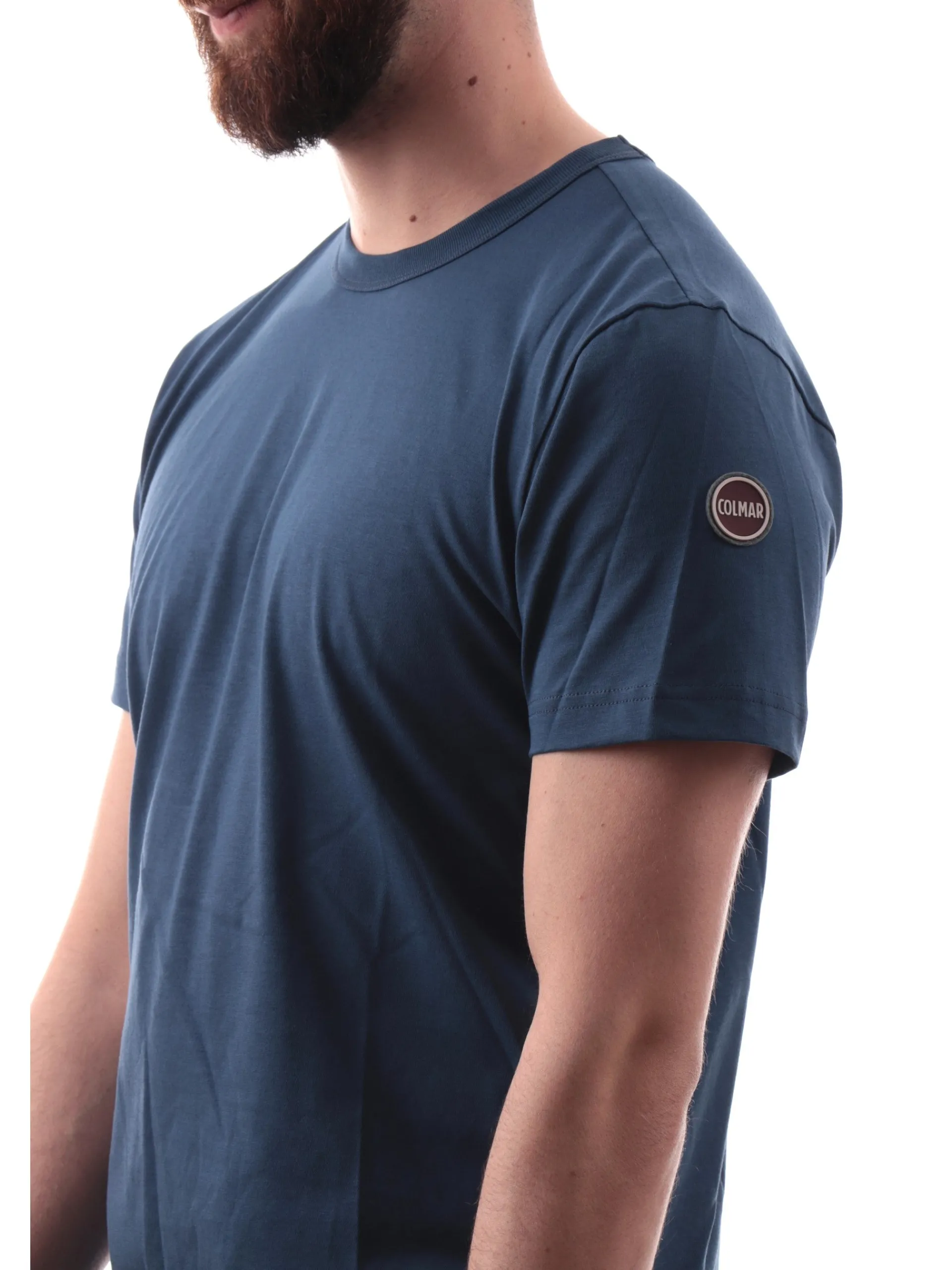 COLMAR T-Shirt*T-shirt blu da uomo con patch 75406SH