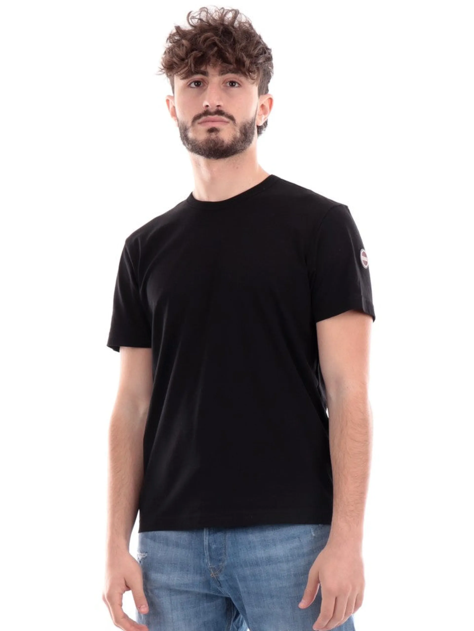COLMAR T-Shirt*T-shirt nera da uomo con patch 75406SH