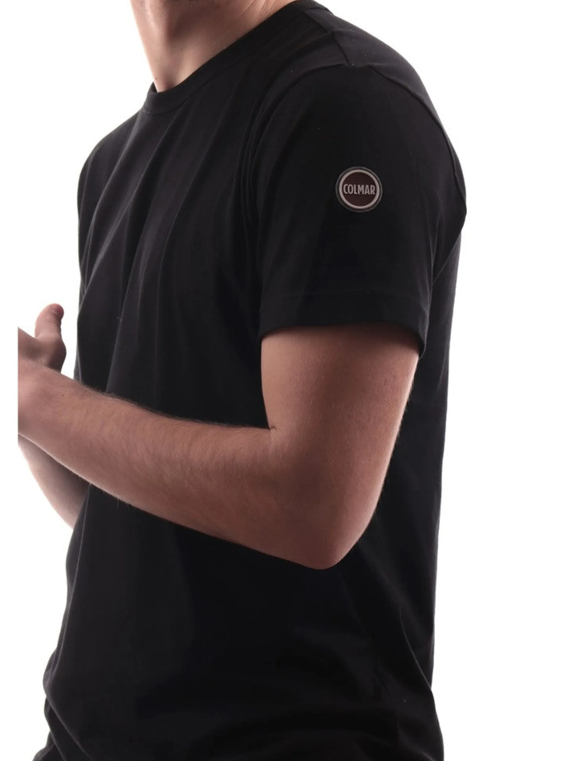 COLMAR T-Shirt*T-shirt nera da uomo con patch 75406SH