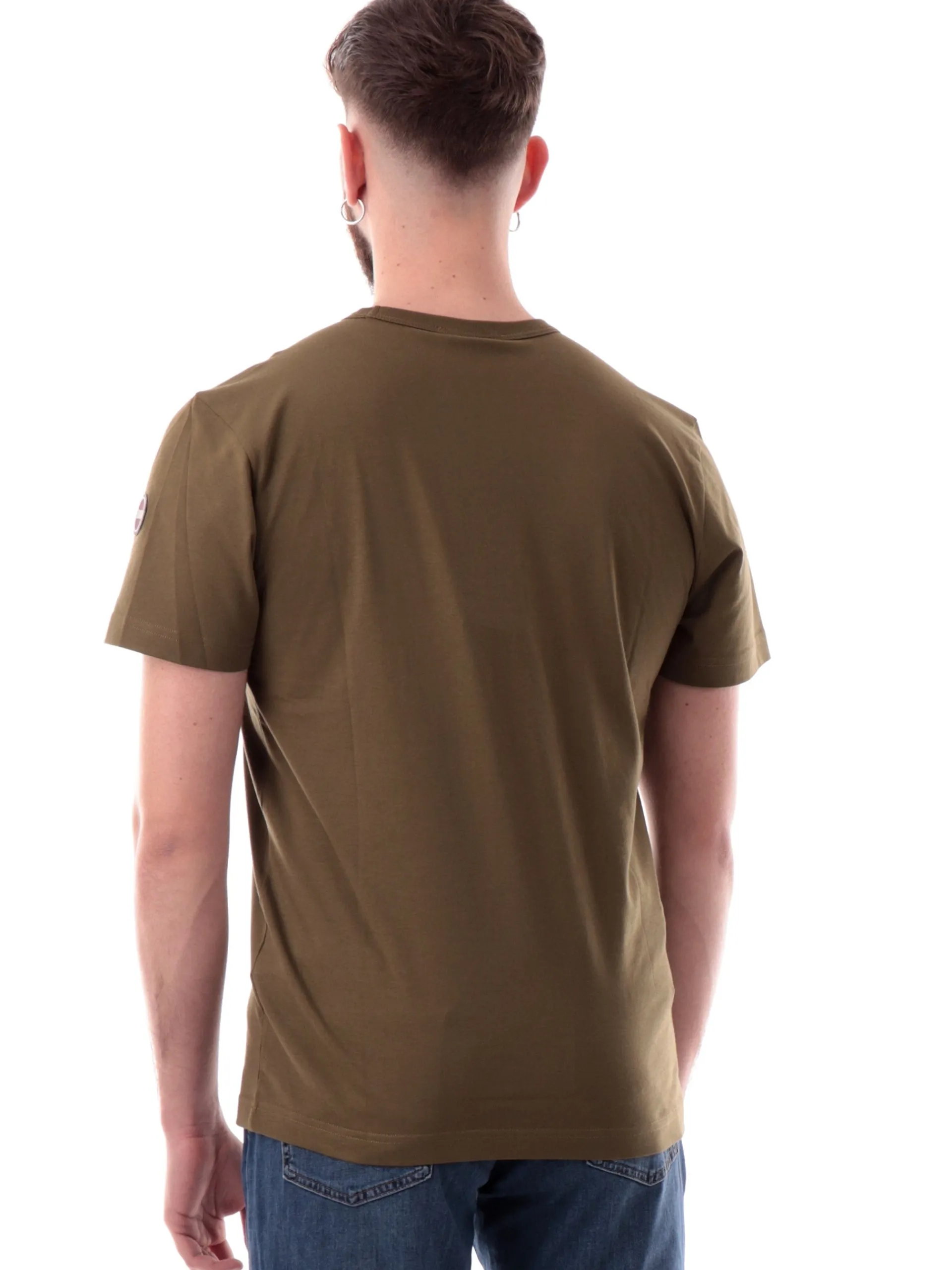 COLMAR T-Shirt*T-shirt verde da uomo con patch 75406SH