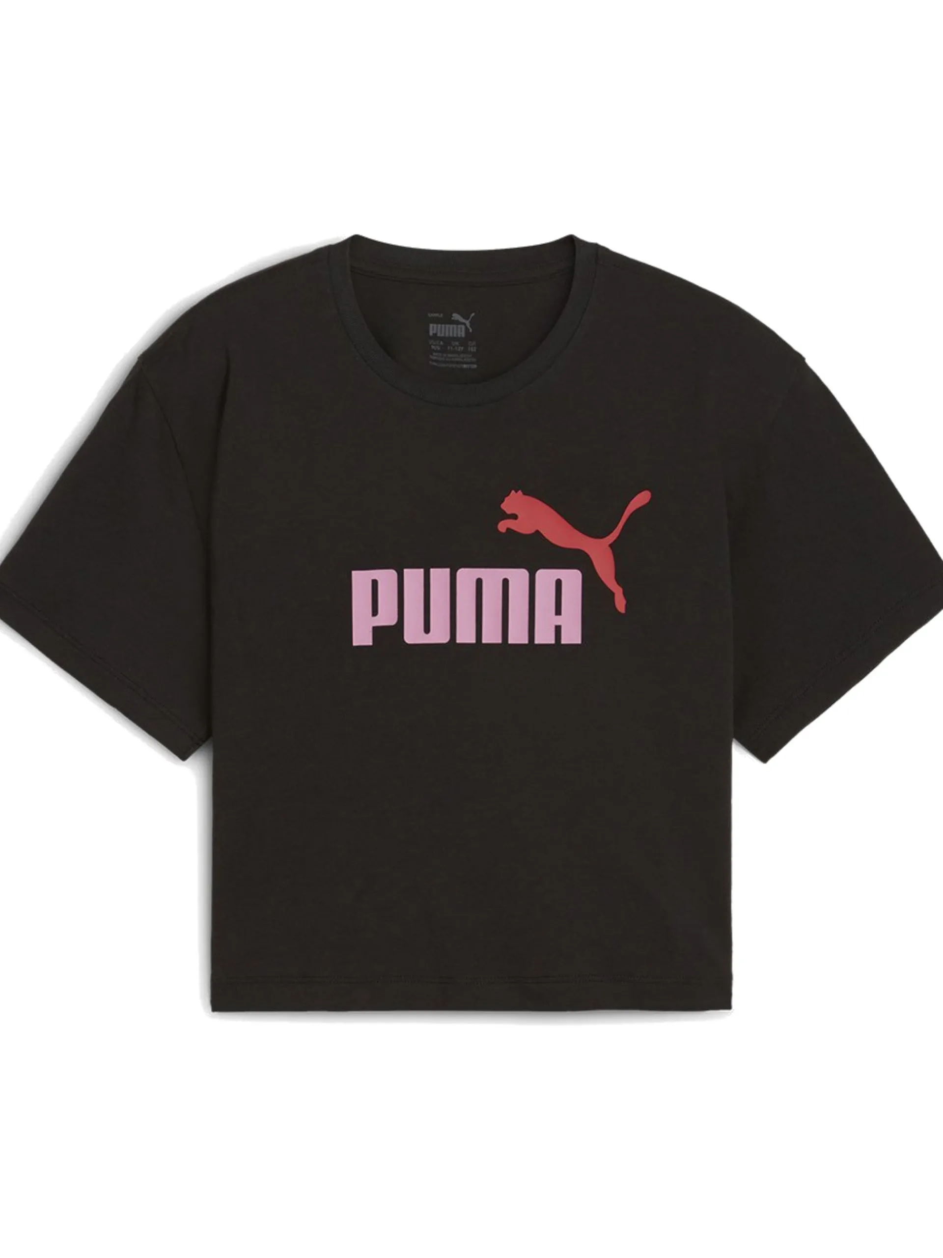PUMA T-Shirt*T-SHIRT CROP NERA DA BAMBINA 845346