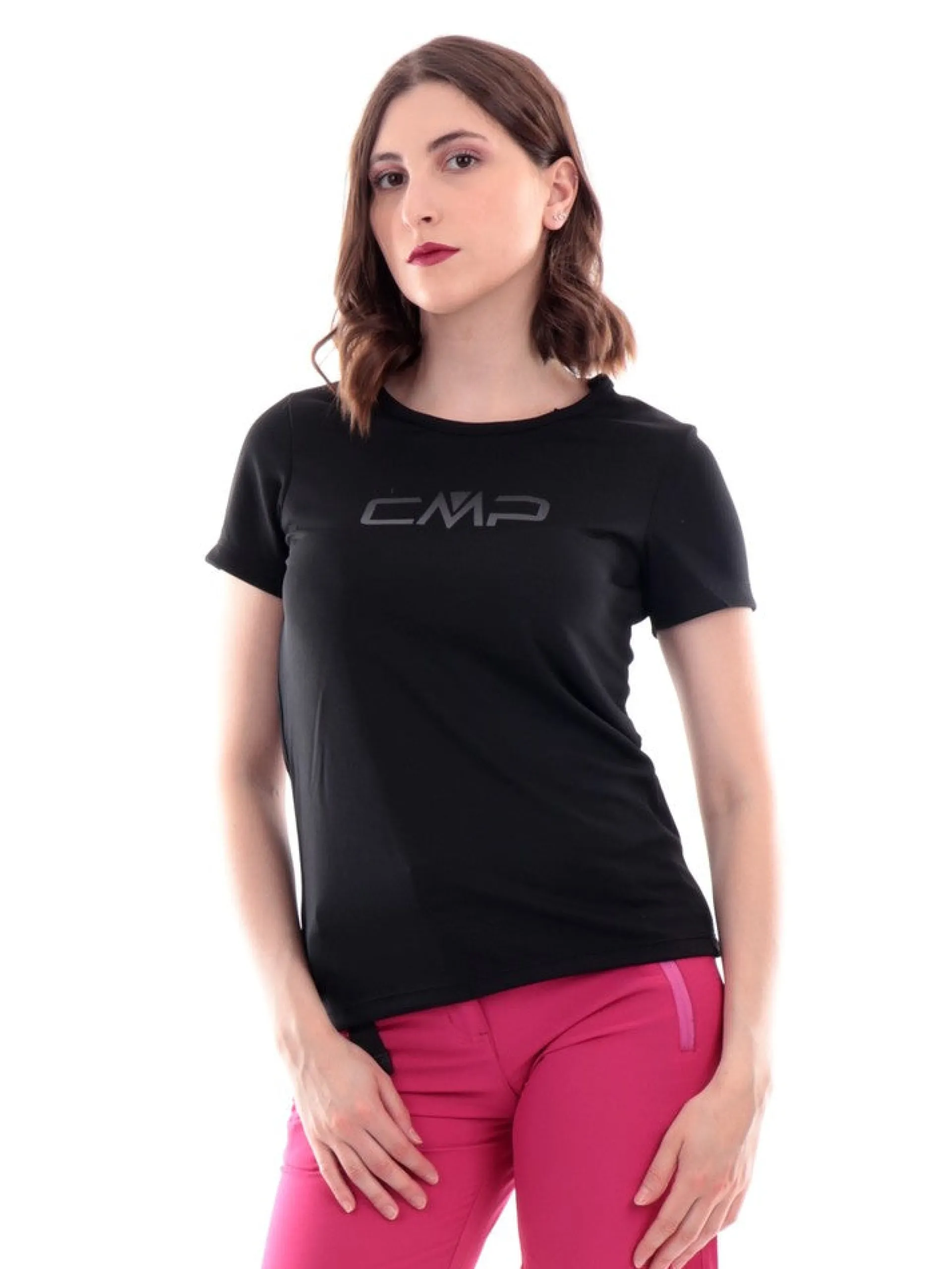 CMP T-Shirt*T-Shirt da trekking nera da donna 39T5676P