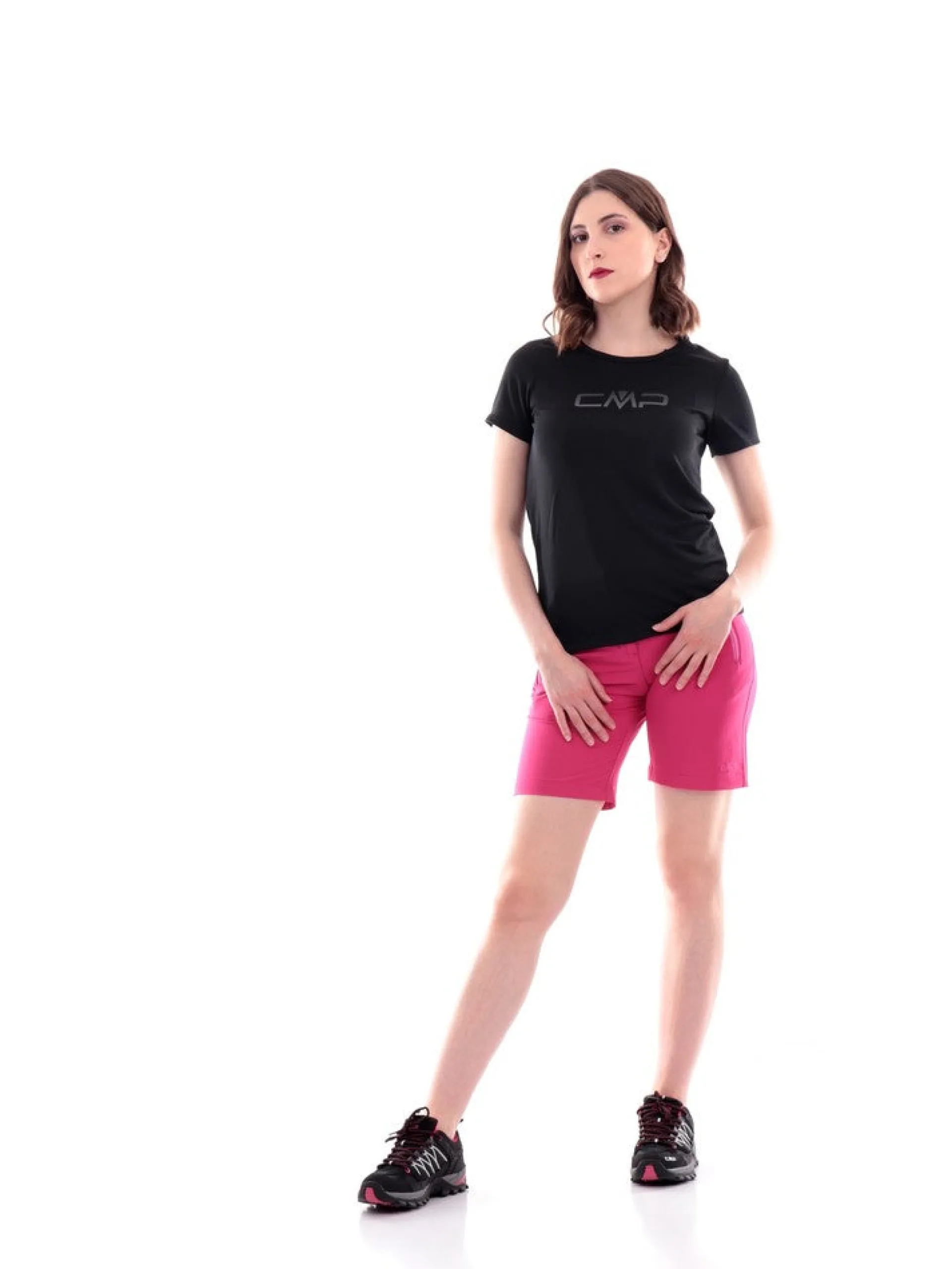CMP T-Shirt*T-Shirt da trekking nera da donna 39T5676P
