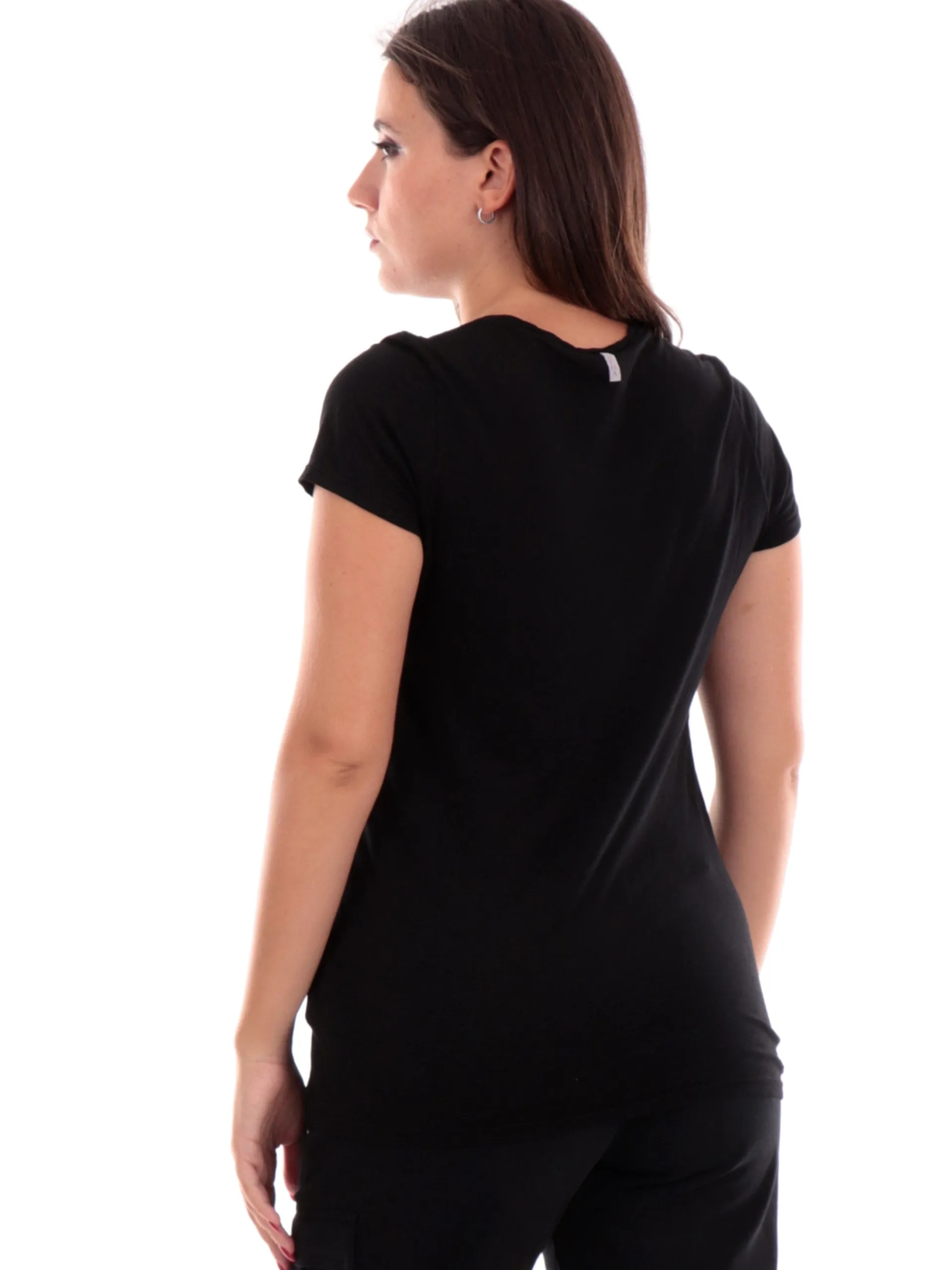 DEHA T-Shirt*T-Shirt Nera da Donna stampa glitter A00590