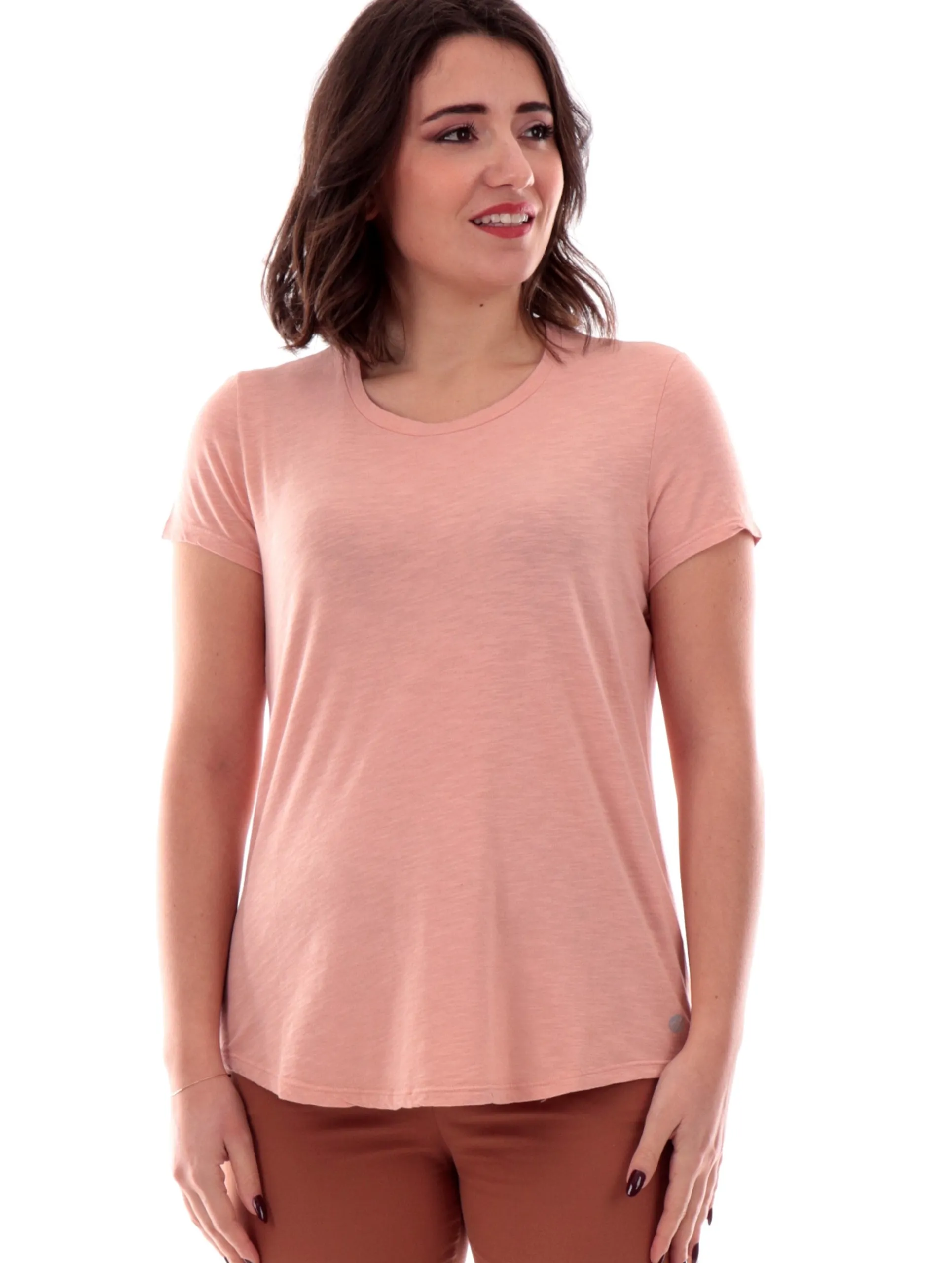 DEHA T-Shirt*T-shirt rosa salmone da donna in jersey A00631