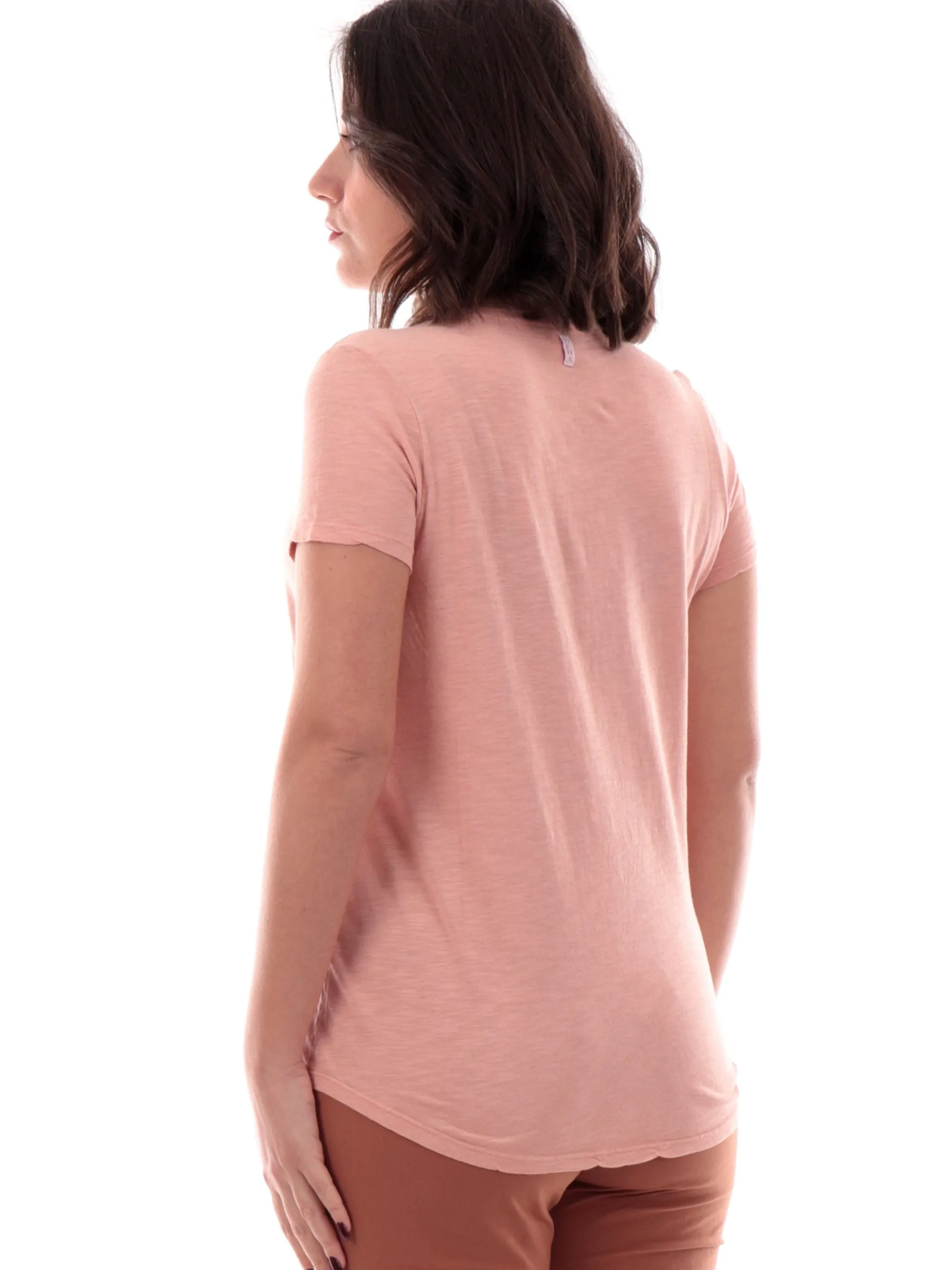 DEHA T-Shirt*T-shirt rosa salmone da donna in jersey A00631