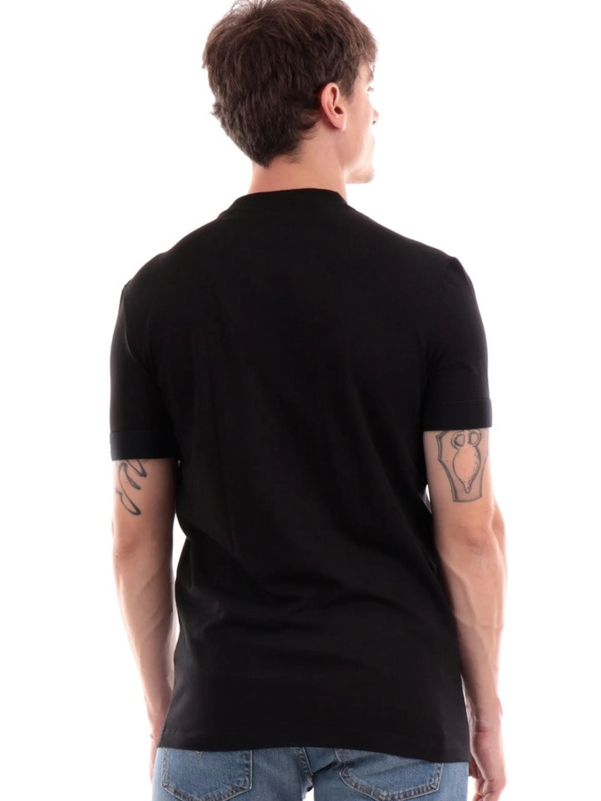 DSQUARED T-Shirt*T-shirt nera da uomo Round Neck D9M3U4810