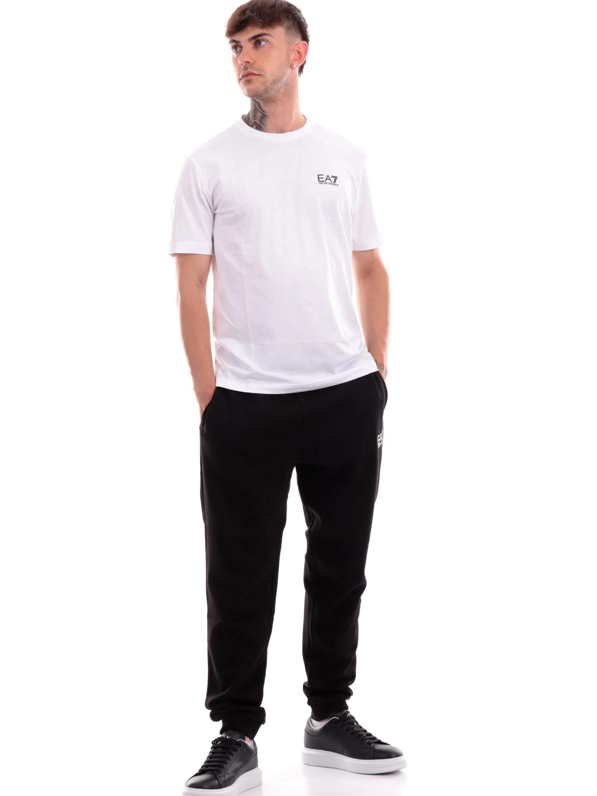 EMPORIO ARMANI 7 T-Shirt*T-shirt Emporio Armani bianca da uomo con logo 8NPT25JVPZ