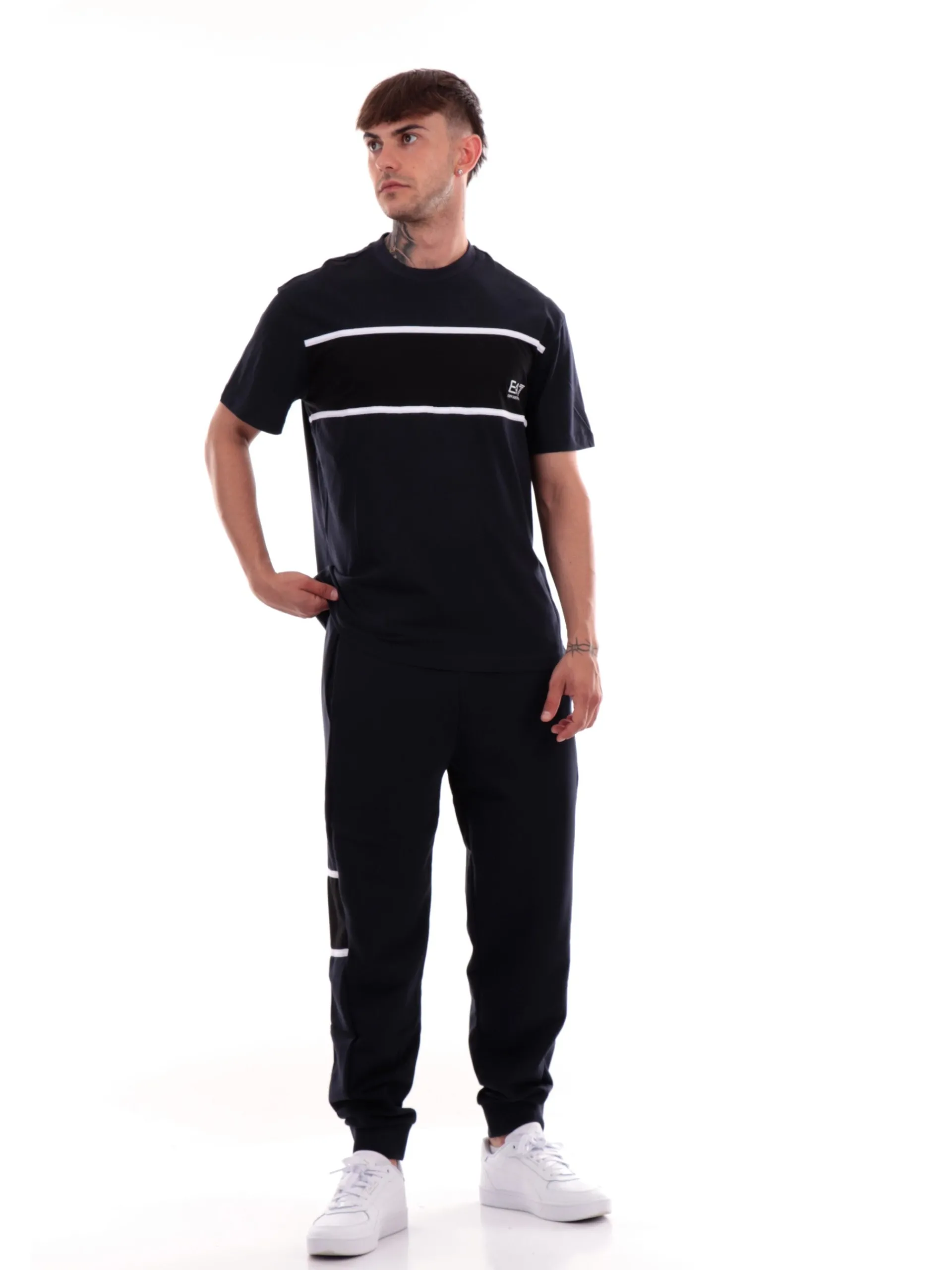 EMPORIO ARMANI 7 T-Shirt*T-shirt Emporio Armani EA7 blu da uomo con banda 6DPT47PJTJZ