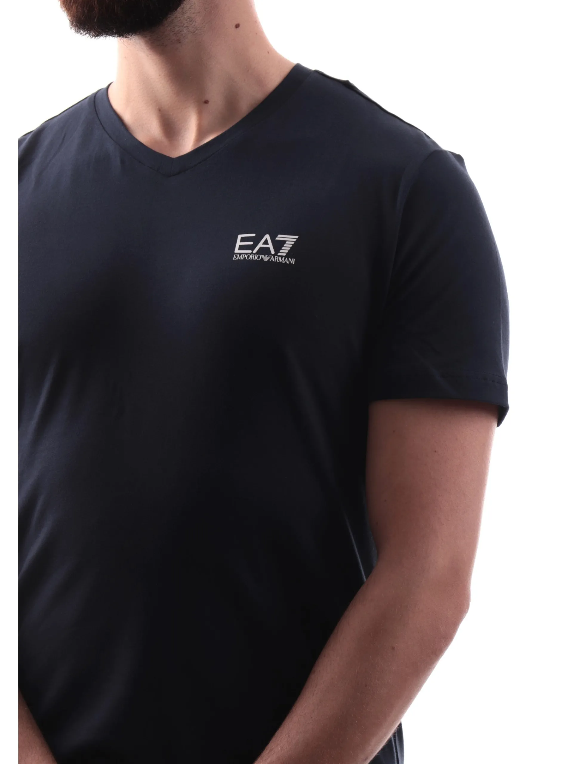 EMPORIO ARMANI 7 T-Shirt*T-shirt Emporio Armani EA7 blu da uomo scollo a V 8NPT27PJVQZ