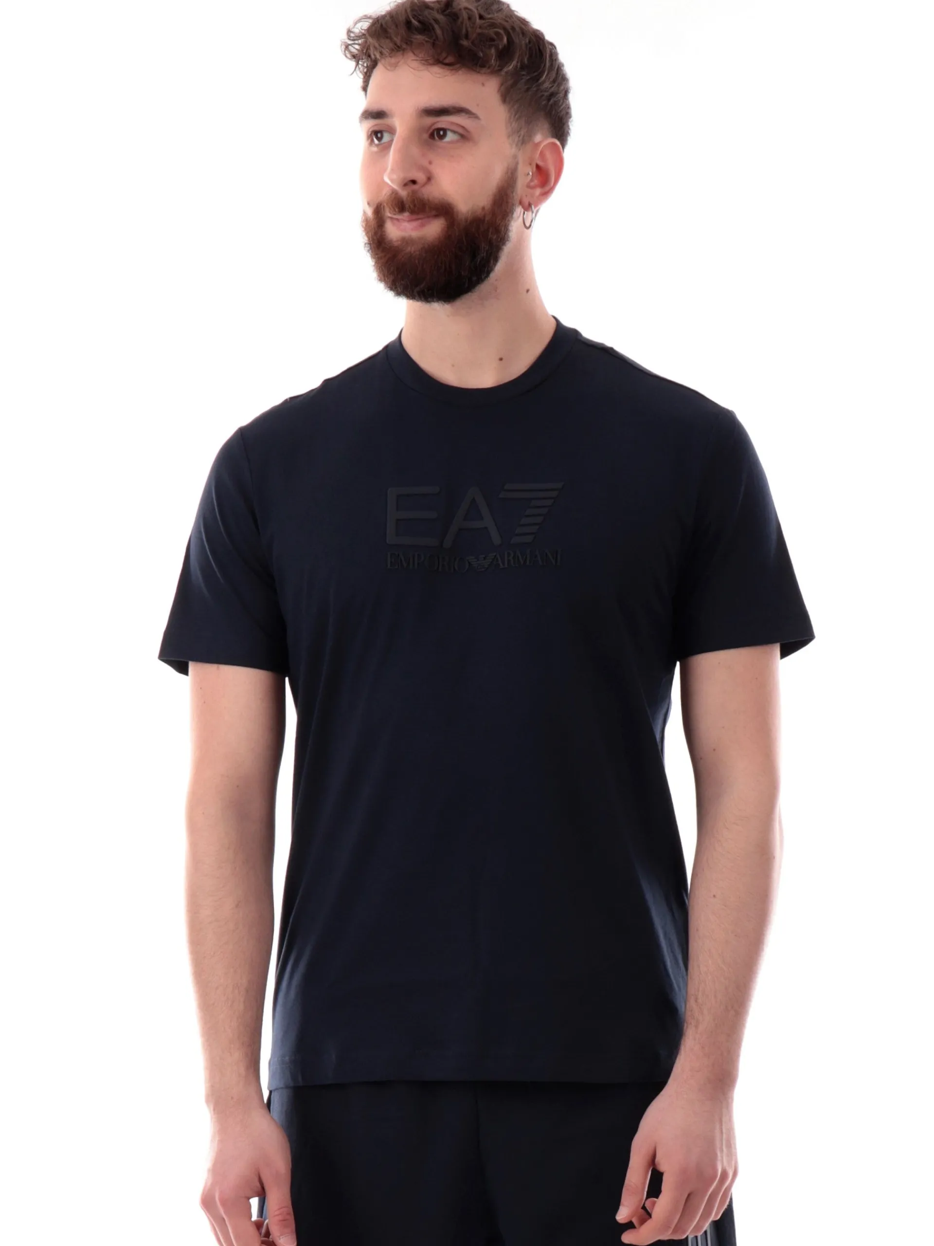 EMPORIO ARMANI 7 T-Shirt*T-shirt Emporio Armani EA7 blu da uomo patch gommato 7M000224AF10375