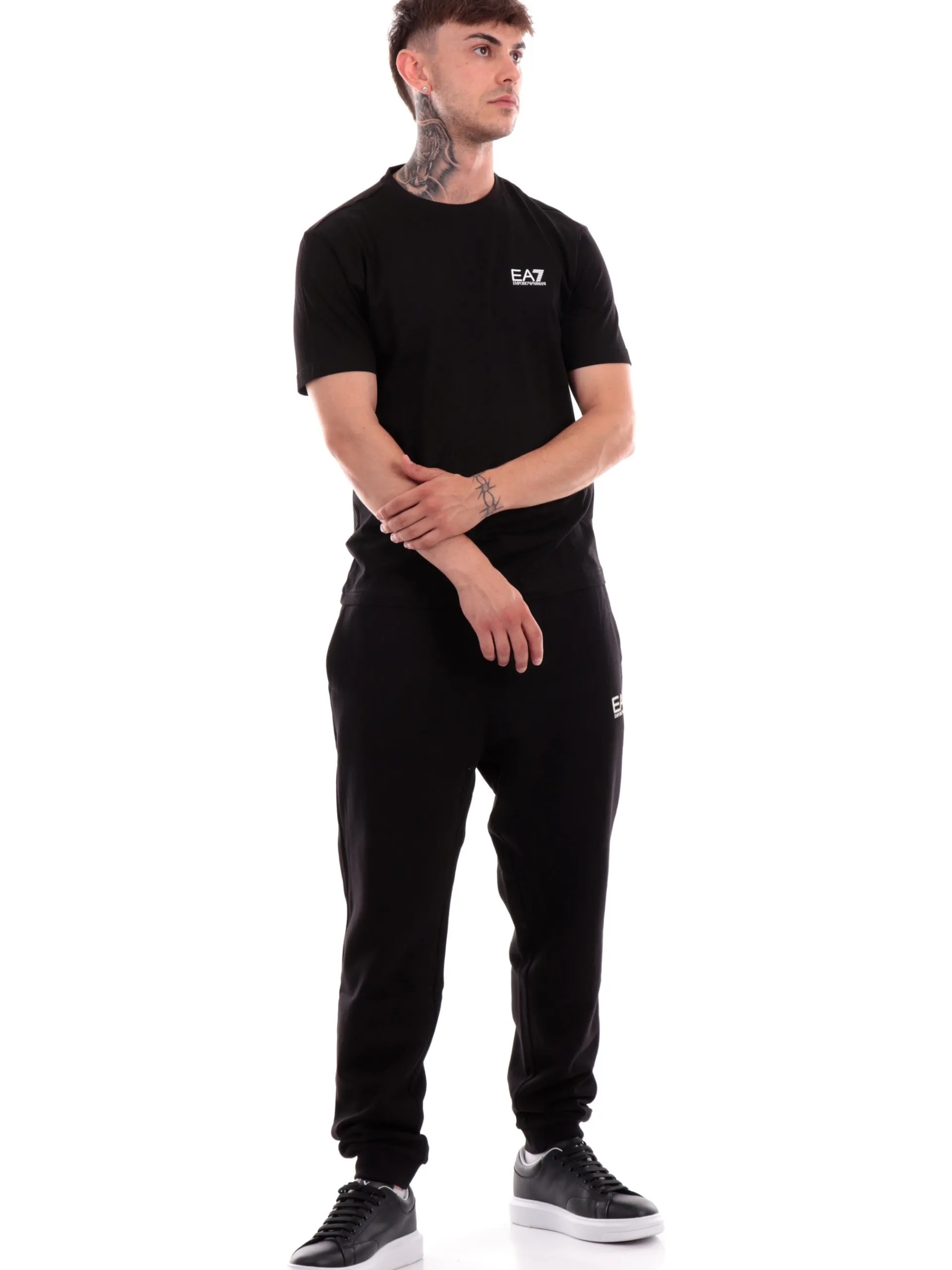 EMPORIO ARMANI 7 T-Shirt*T-shirt Emporio Armani nera da uomo con logo 8NPT25JVPZ