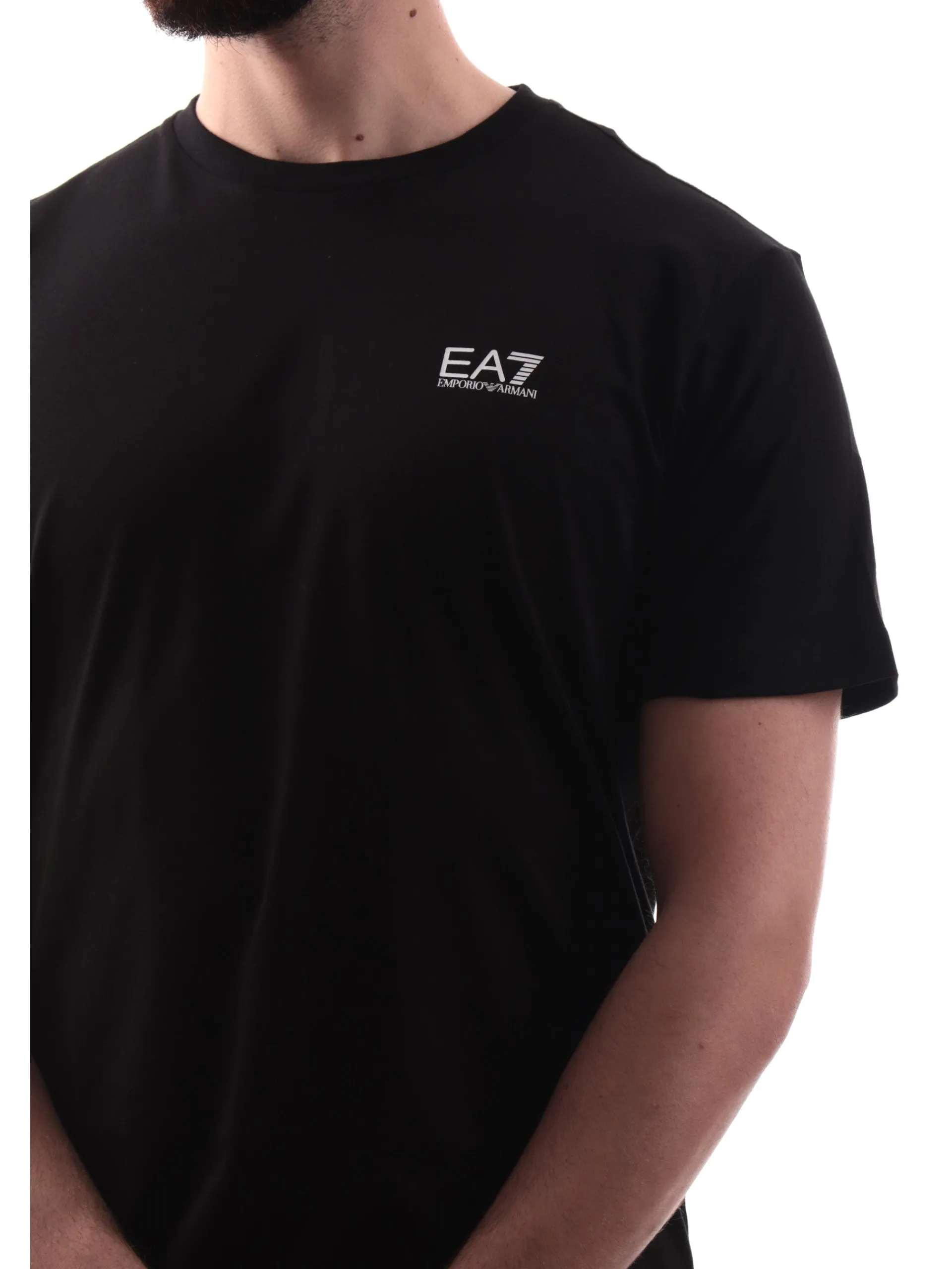 EMPORIO ARMANI 7 T-Shirt*T-shirt Emporio Armani nera da uomo logo davanti e dietro 7M000567AF10375