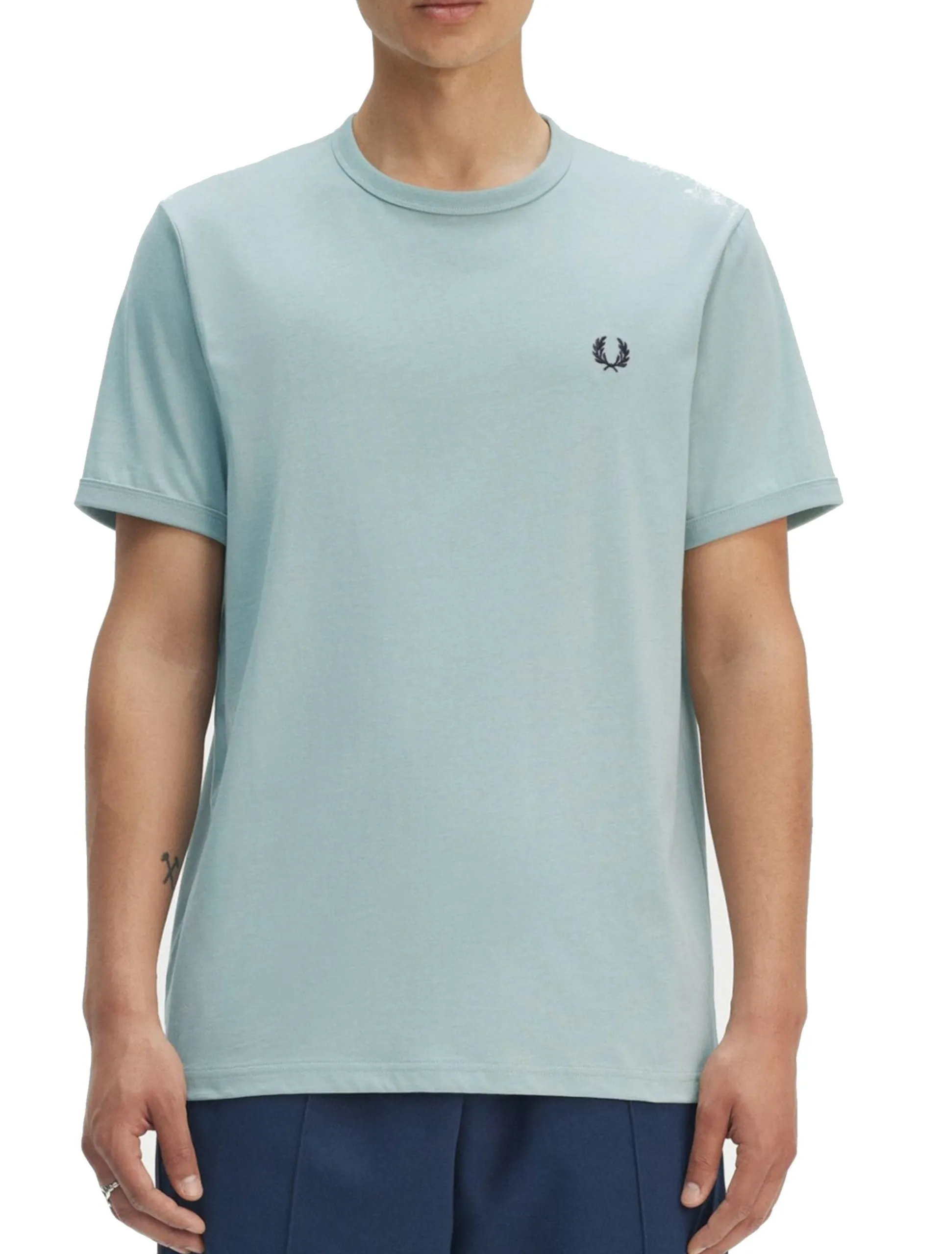 FRED PERRY T-Shirt*T-shirt argento da uomo Ringer M3519