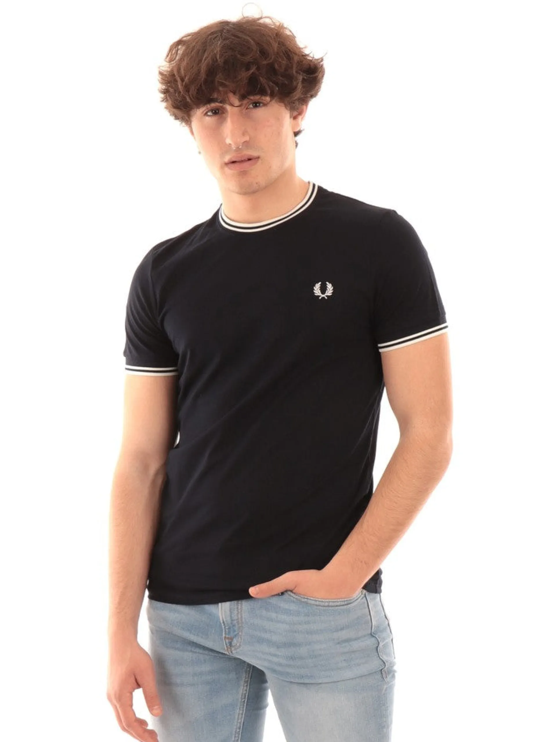 FRED PERRY T-Shirt*T-shirt blu da uomo M1588