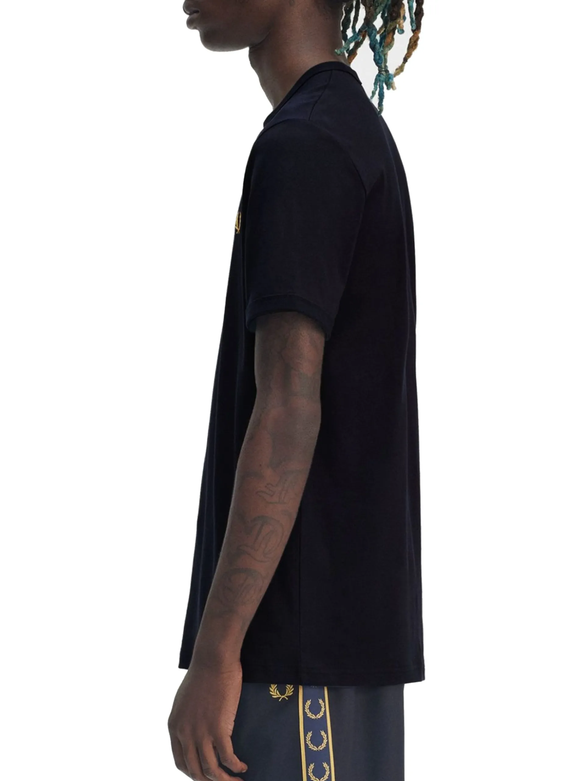FRED PERRY T-Shirt*T-shirt blu navy da uomo Ringer M3519