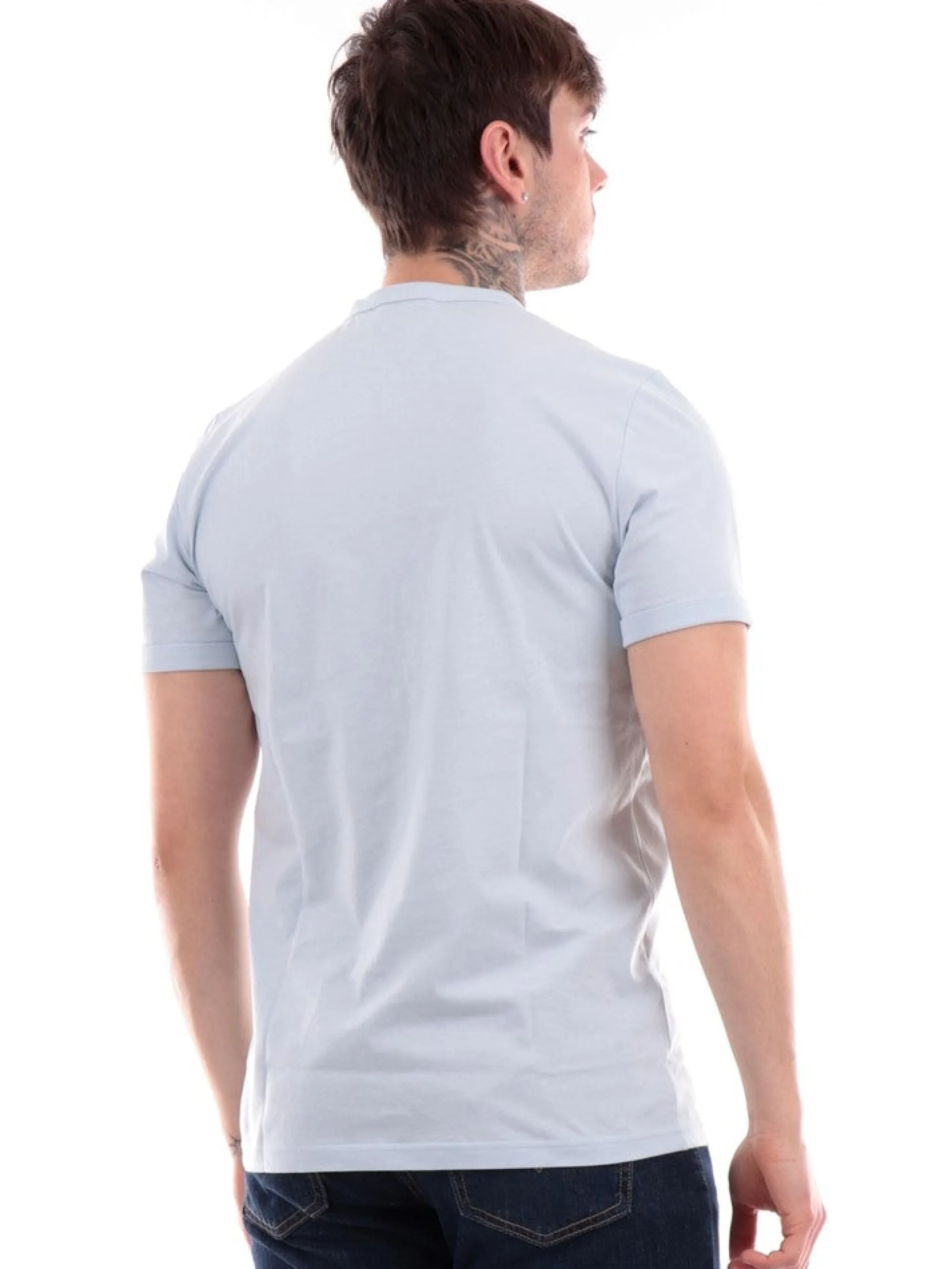 FRED PERRY T-Shirt*T-shirt celeste da uomo Ringer M3519