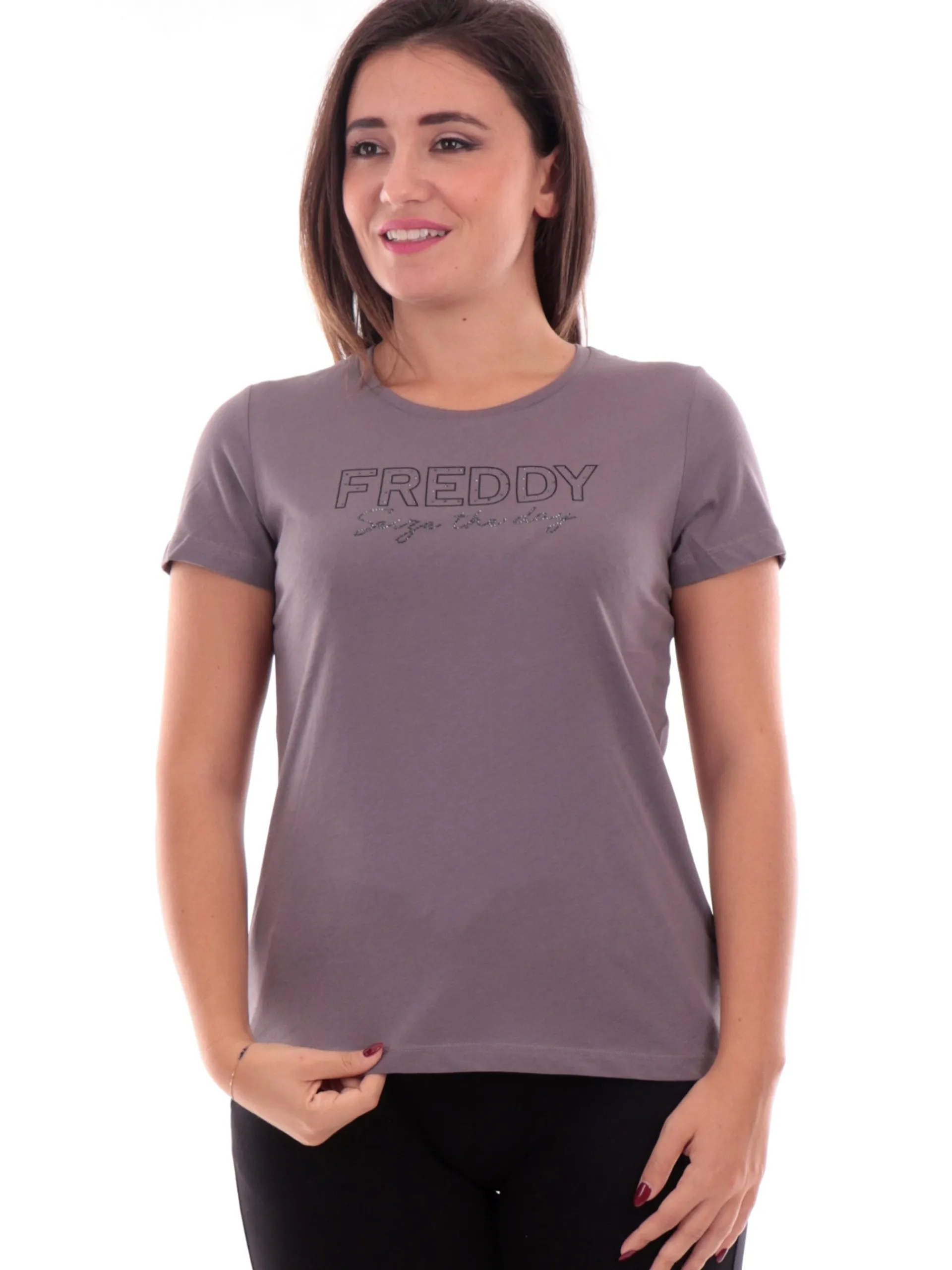 FREDDY T-Shirt*T-shirt lilla da donna con scritta strass F4WCXT1