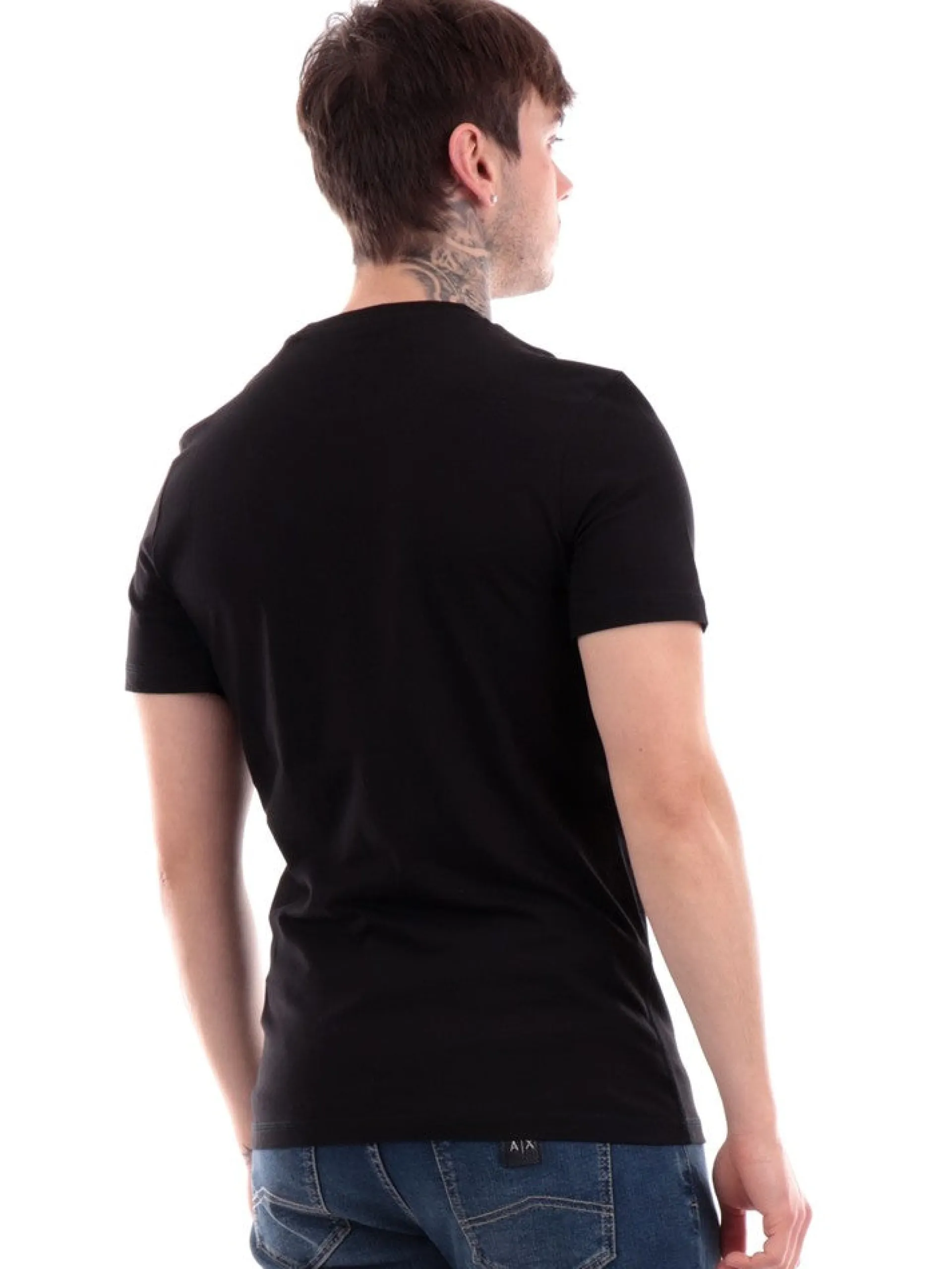GUESS T-Shirt*T-shirt nera da uomo con logo M2YI72I3Z14