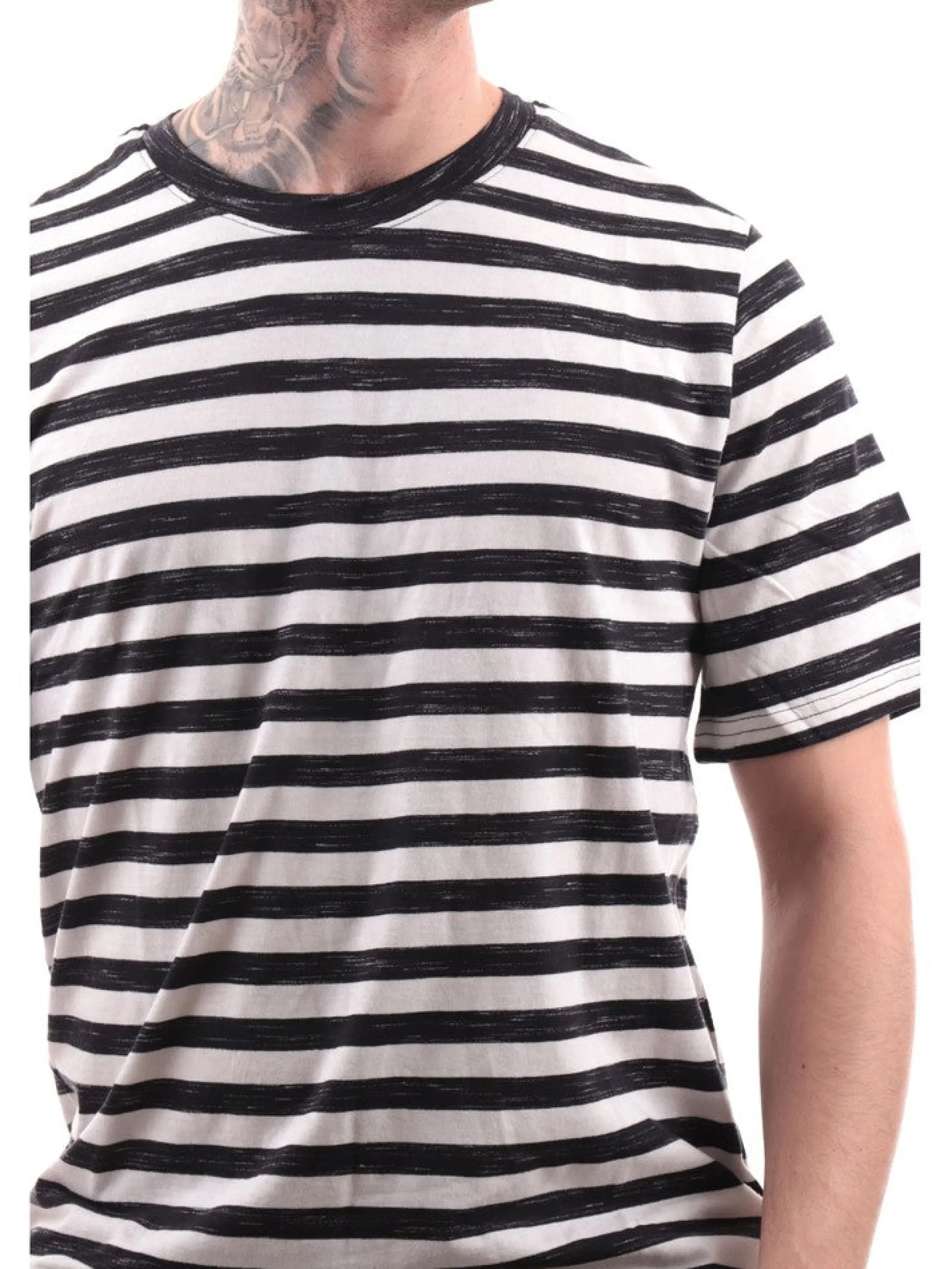 JACK&JONES T-Shirt*T-shirt Jack Jones nera da uomo a righe Stripe 12252176
