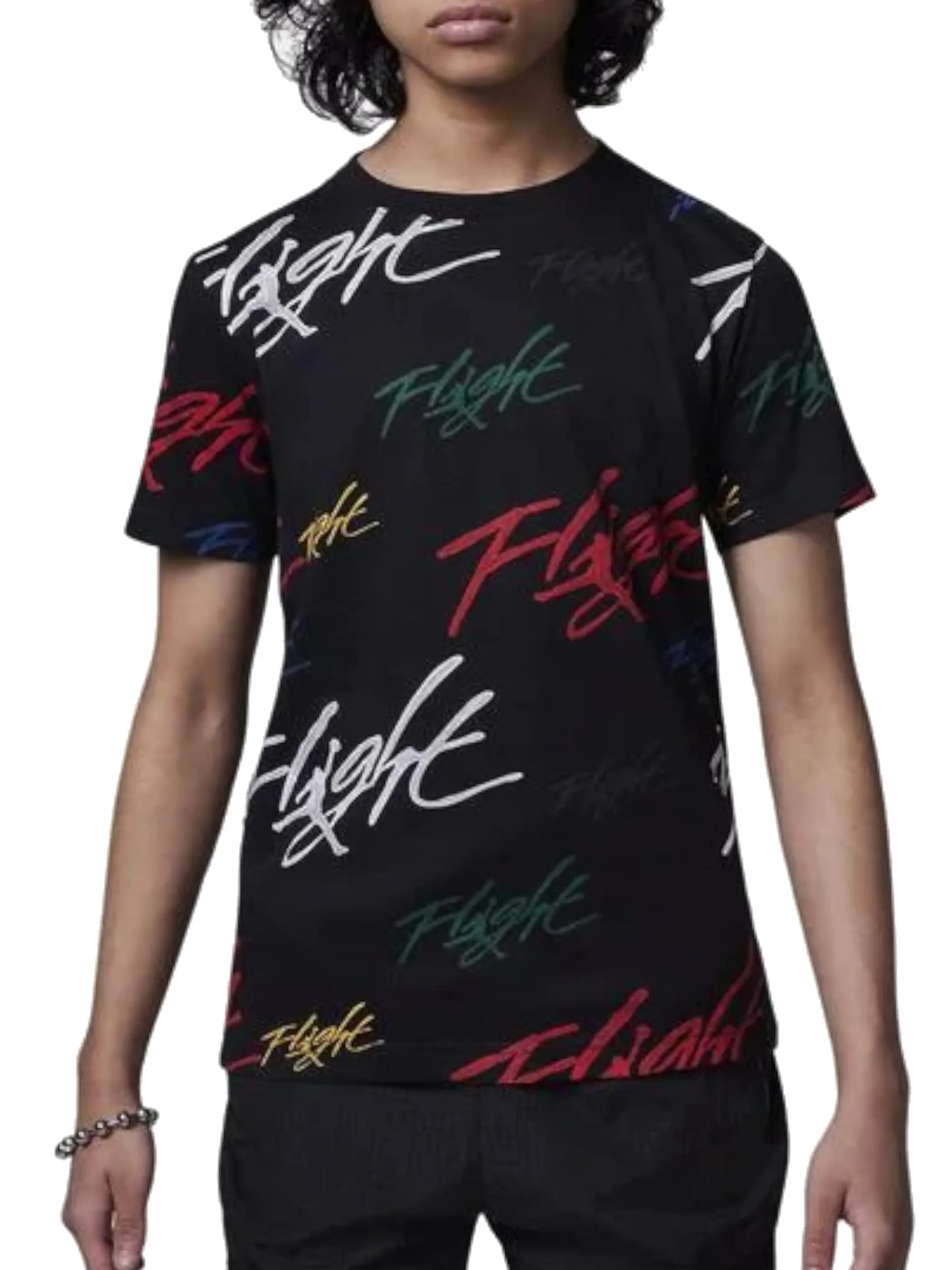 NIKE JORDAN T-Shirt*T-shirt Jordan nera da bambino Painted Flight 95D201