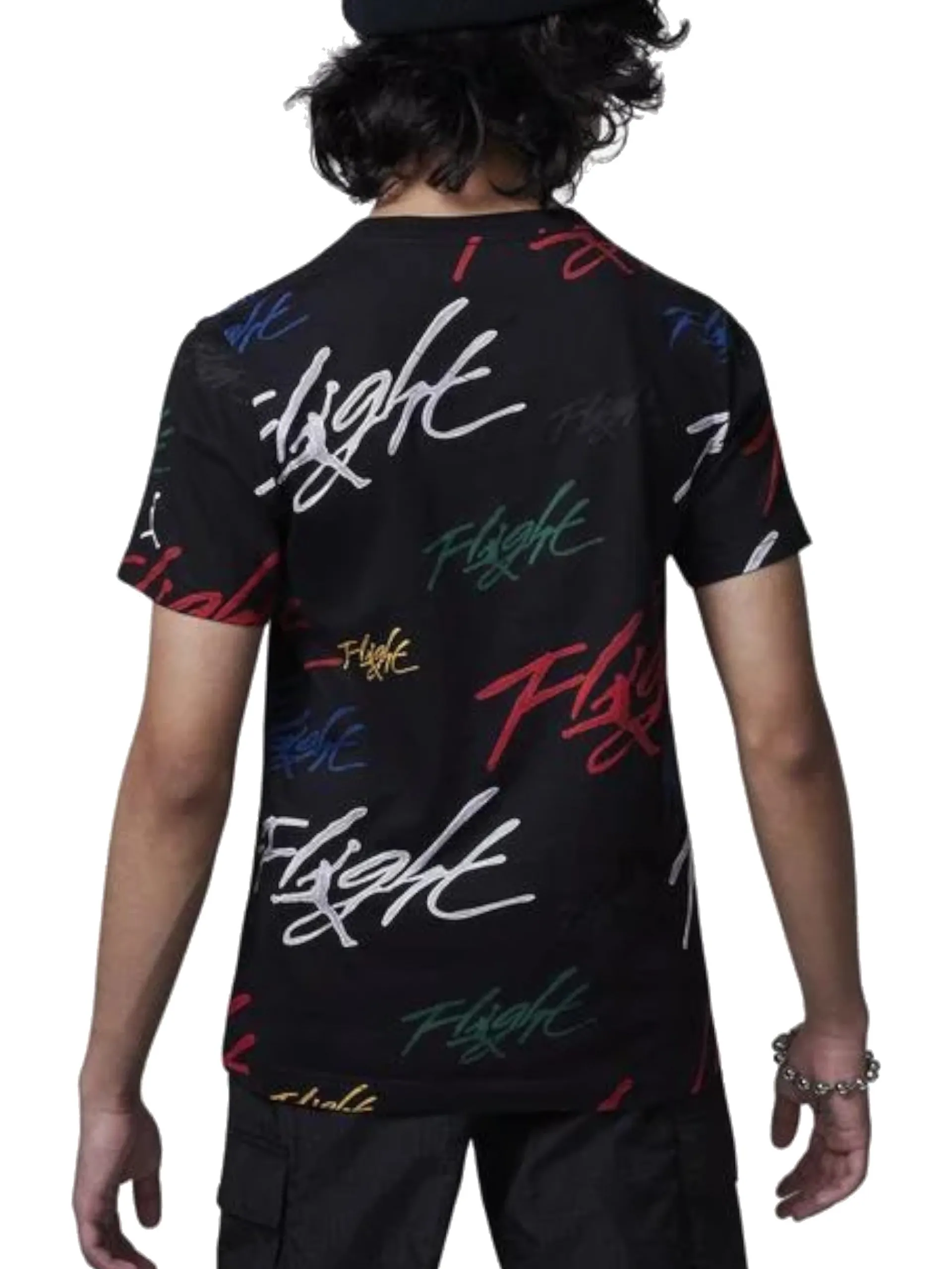 NIKE JORDAN T-Shirt*T-shirt Jordan nera da bambino Painted Flight 95D201