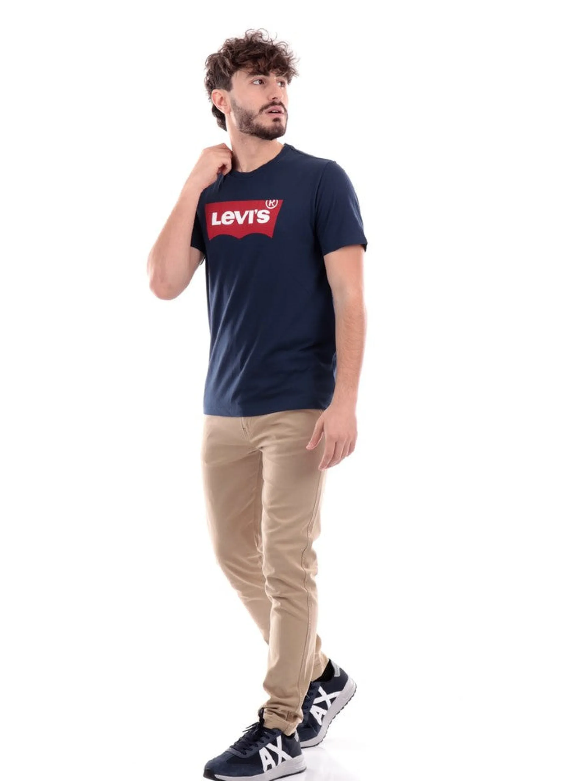 LEVIS T-Shirt*T-shirt blu da uomo con maxi stampa 177830