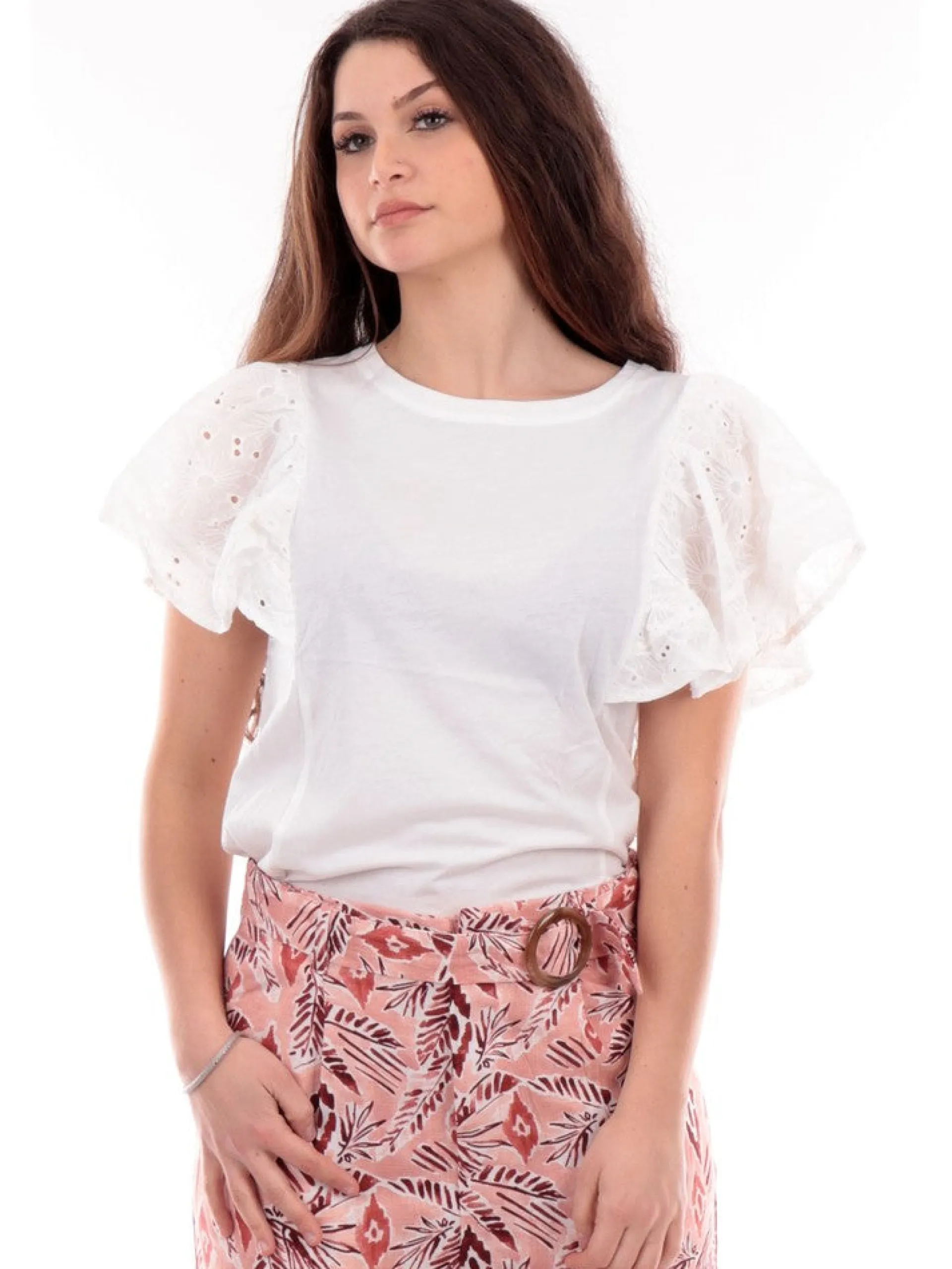 MOLLYBRACKEN T-Shirt*T-shirt Molly Bracken bianca da donna EF1541CE