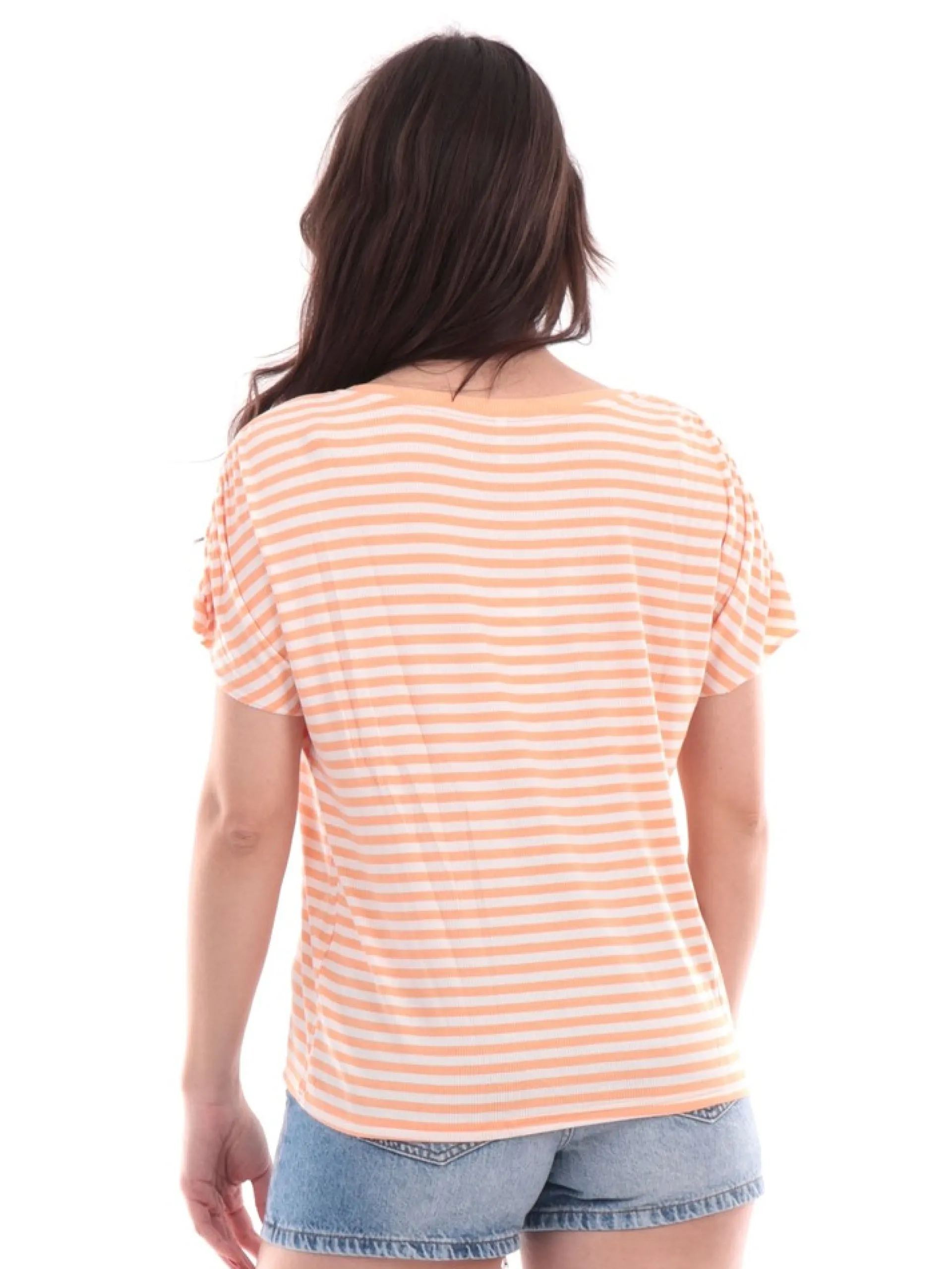 ONLY Maglie*T-Shirt a Righe Bianche e arancioni 15289851