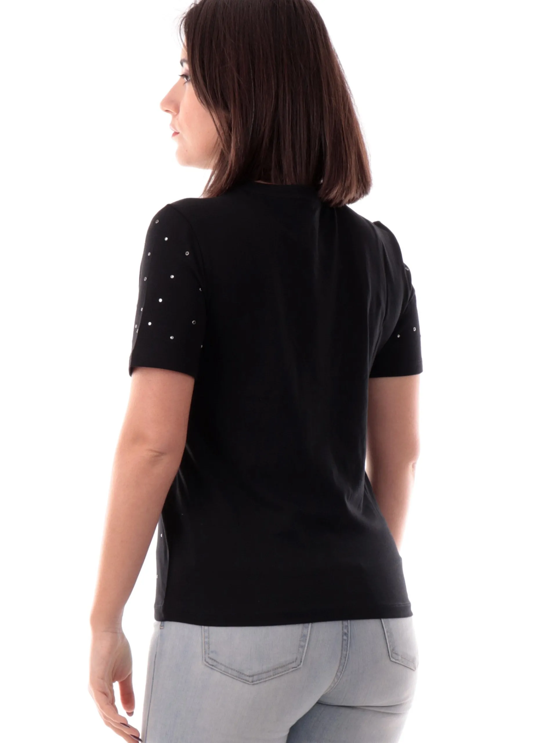 ONLY T-Shirt*T-shirt nera da donna con strass 15342984
