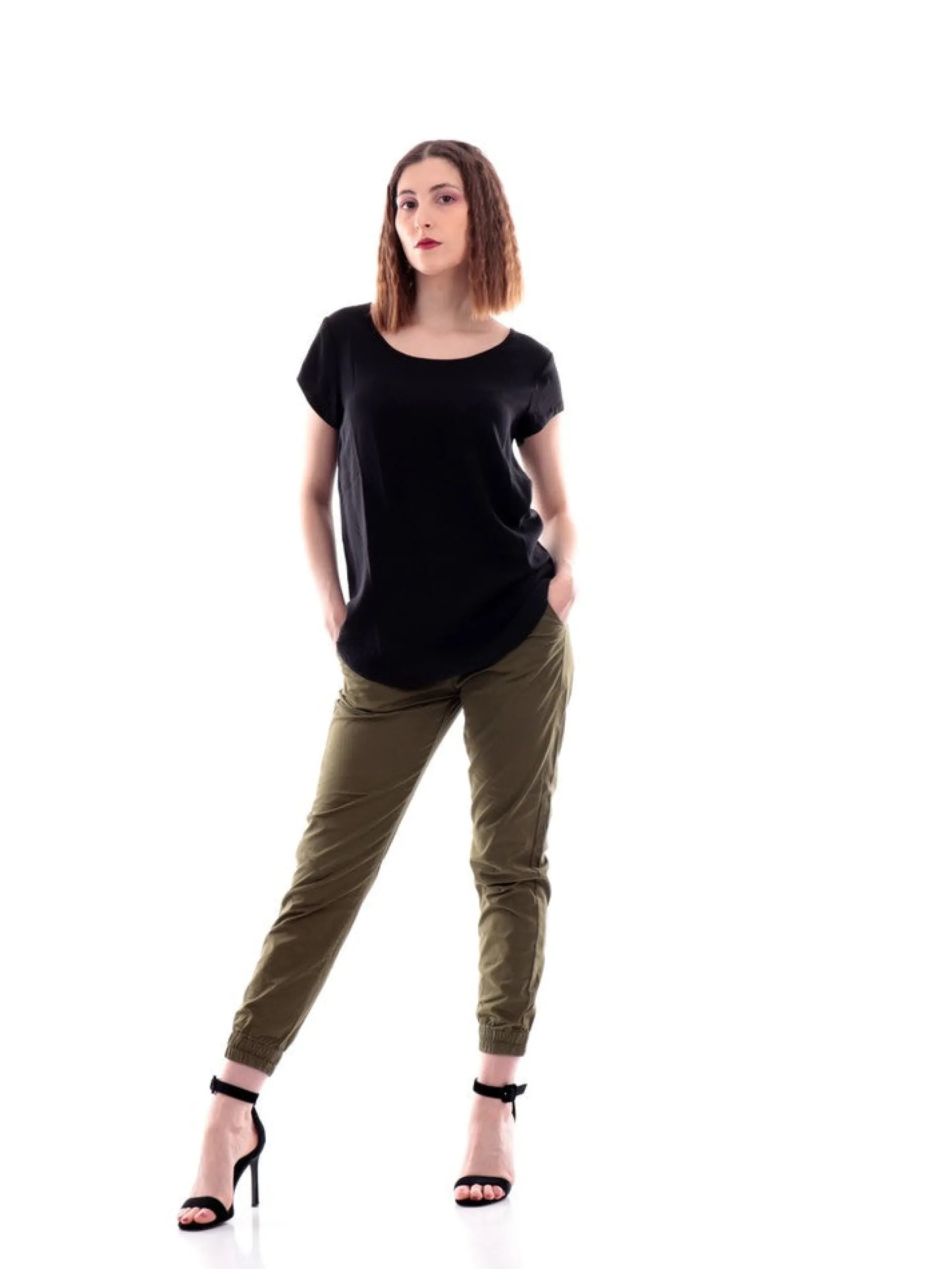 ONLY Maglie*T-shirt nera da donna 15222173