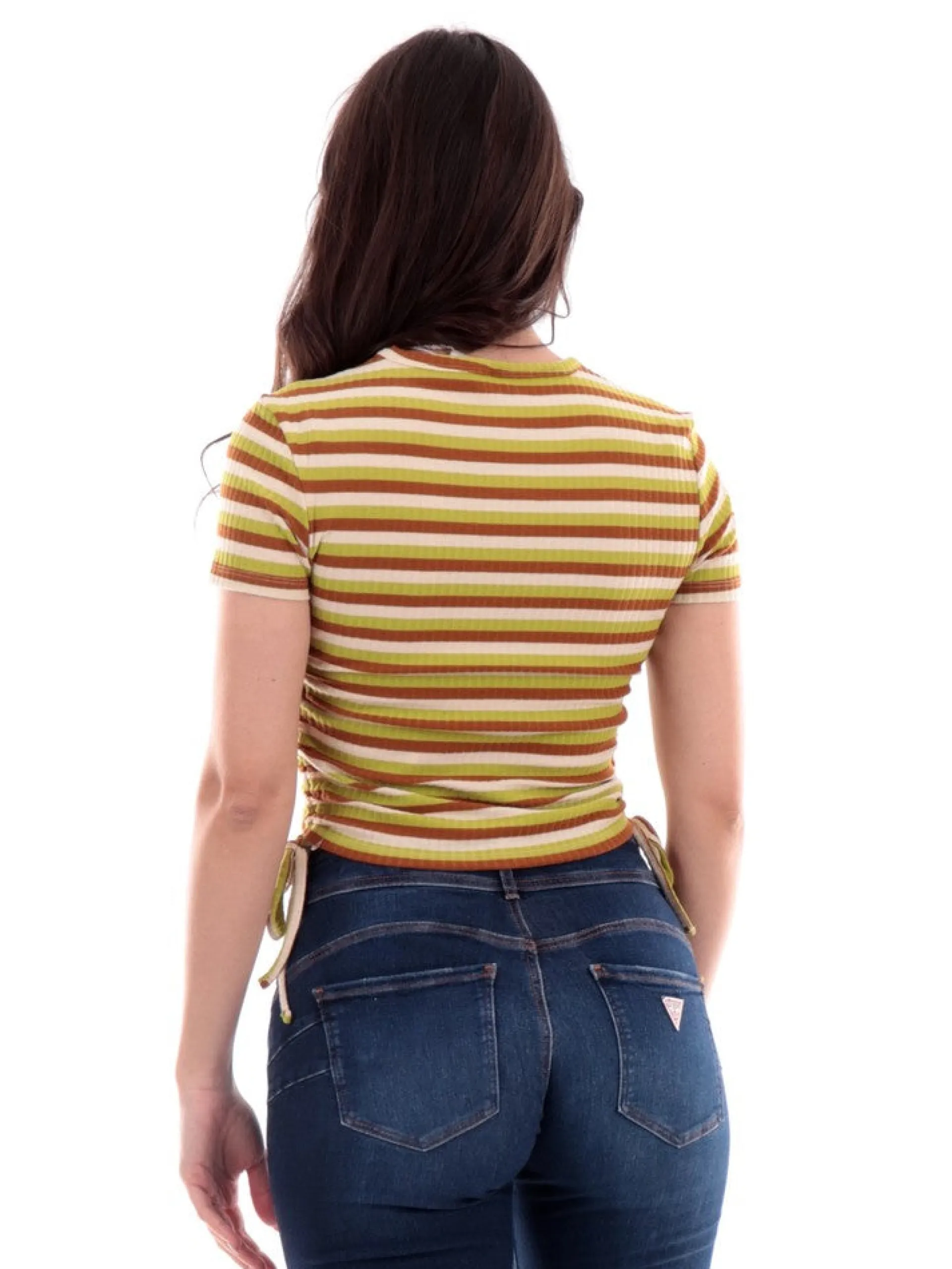 ONLY Maglie*T-Shirt verde da donna S/s Ruching Top Jrs 15284982