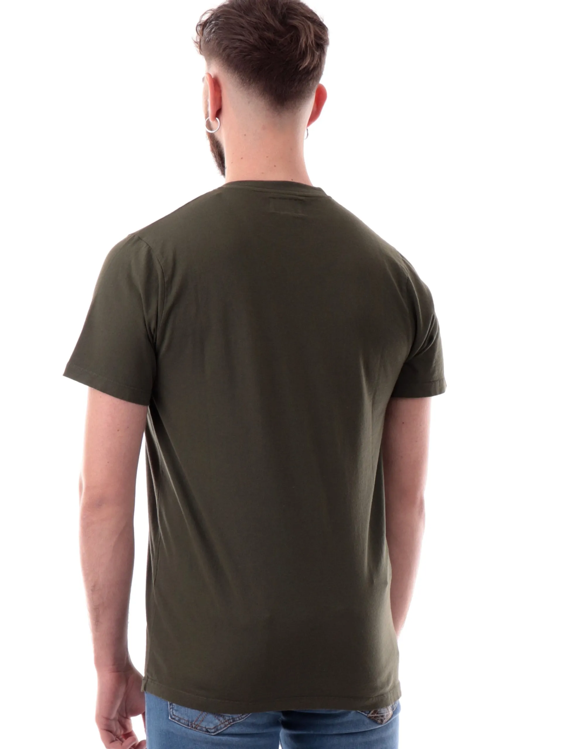 ROYROGERS T-Shirt*T-shirt Roy Rogers verde da uomo con taschino RU9048CA160111