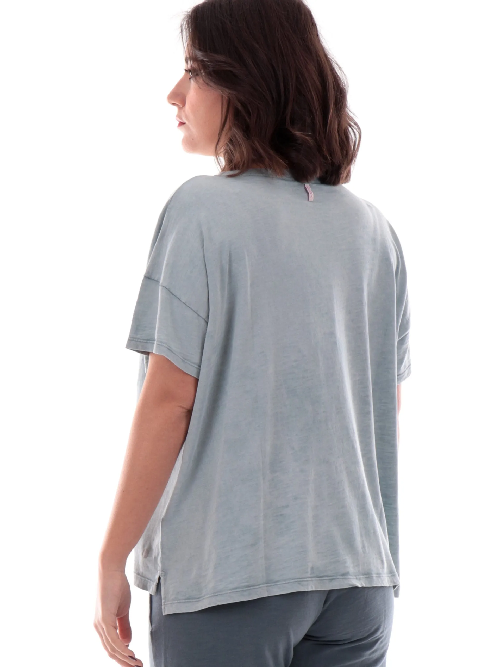 DEHA T-Shirt*T-shirt scollo a v Azzurra da donna Crop D2236037627