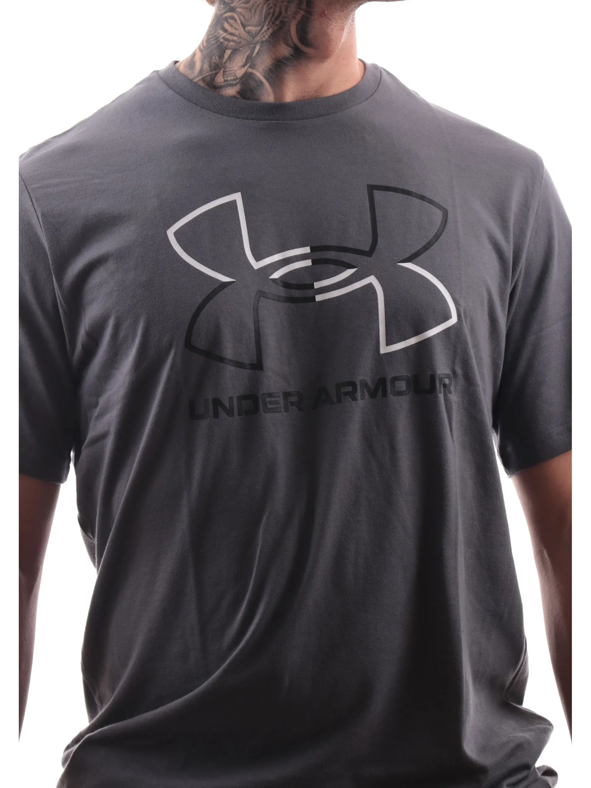 UNDER ARMOUR T-Shirt*T-Shirt GL Foundation grigia da uomo logo grande 13829150