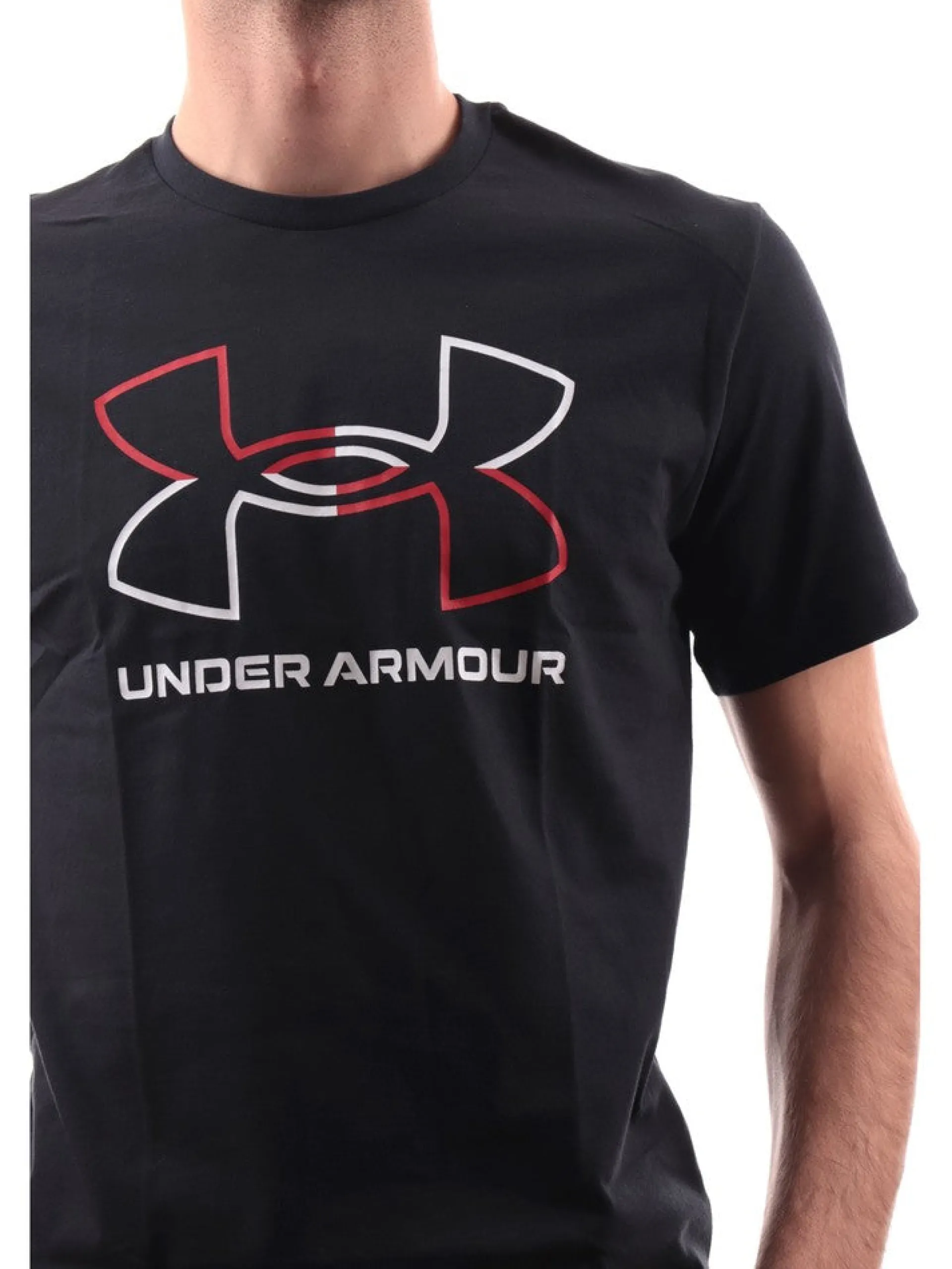 UNDER ARMOUR T-Shirt*T-Shirt nera da uomo logo grande 1382915