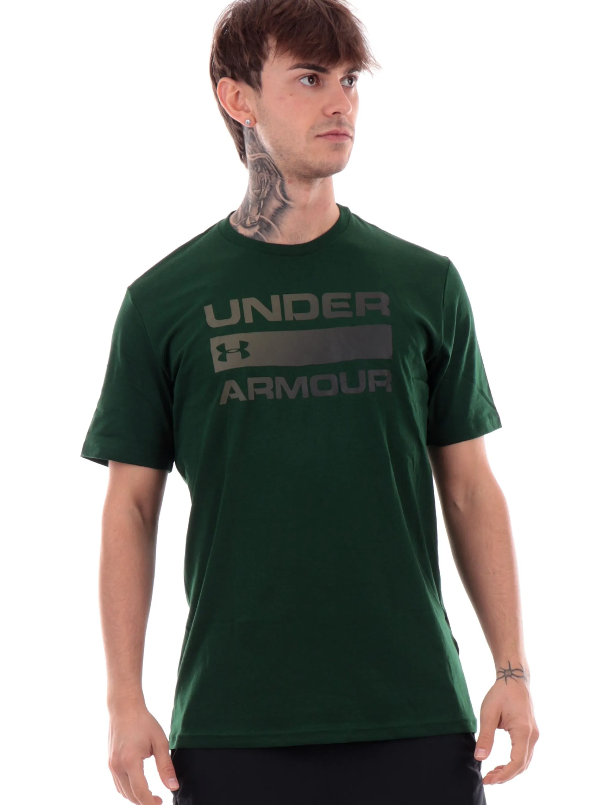 UNDER ARMOUR T-Shirt*T-shirt verde da uomo Team Issue Wordmark 13295820