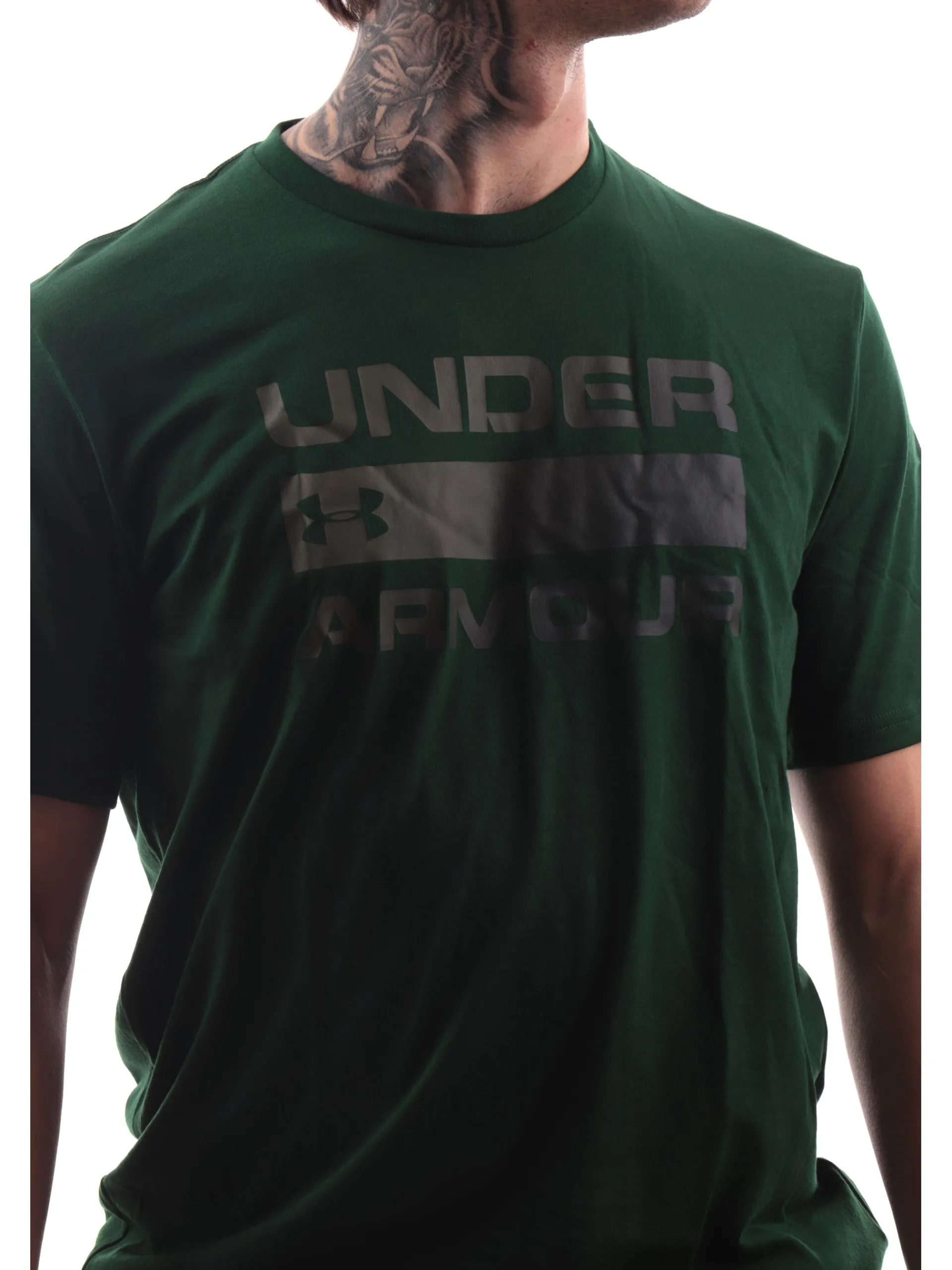 UNDER ARMOUR T-Shirt*T-shirt verde da uomo Team Issue Wordmark 13295820